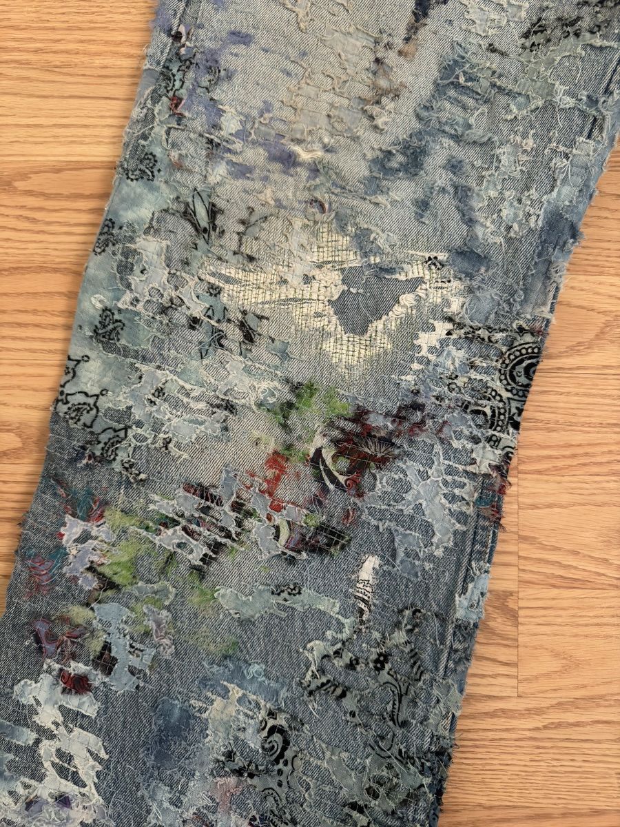 Ends Repair Ends Repair Boro Denim Size US 33 - 4 Thumbnail