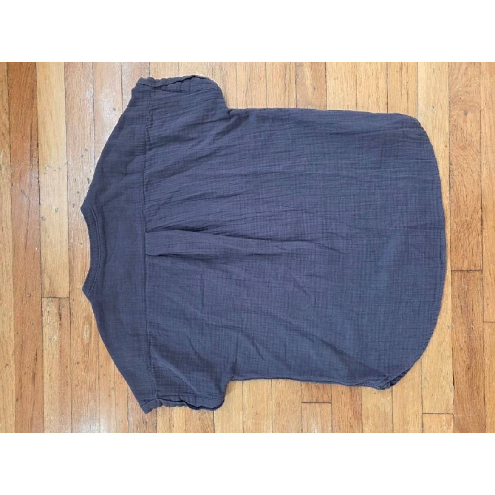 Faherty Faherty Gauze Organic 1/2 Button Shirt Grey Small A001612 Size S / US 4 / IT 40 - 8 Thumbnail