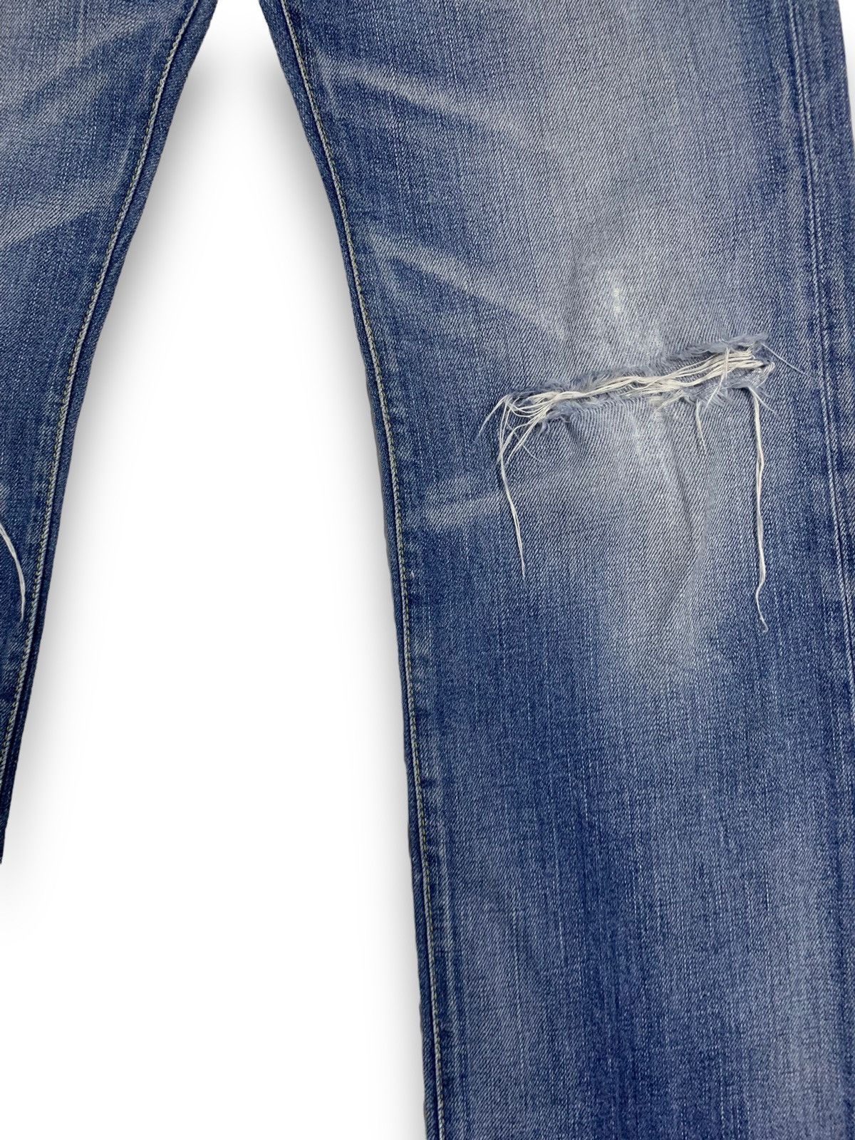 Japanese Brand Vintage Back Number Whiskers Straight Leg Distressed Jeans Size US 32 / EU 48 - 8 Thumbnail