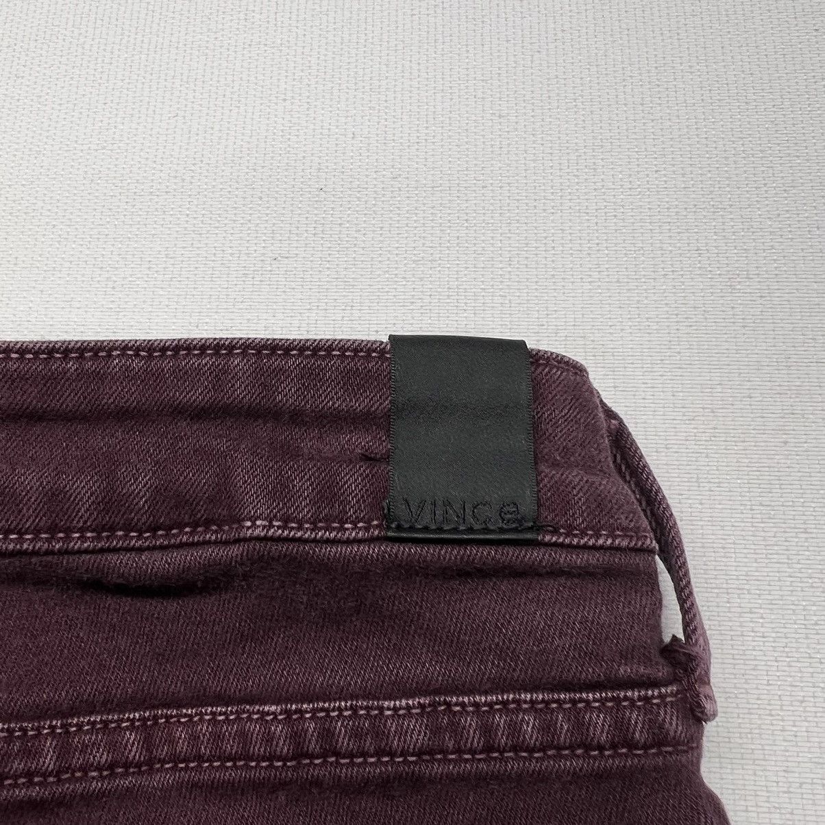 Vince Vince Jeans Burgundy Skinny Stretch Maroon Casual Denim Size 31" - 10 Thumbnail