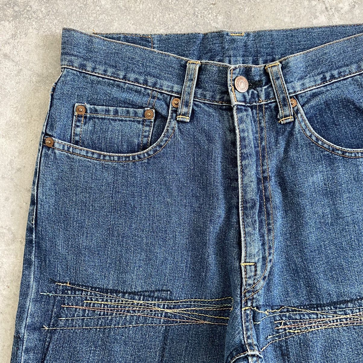 Hysteric Glamour × Vintage VTG 90’s HG Artisanal Zigzag Flared Denim Jeans Size US 27 - 11 Thumbnail
