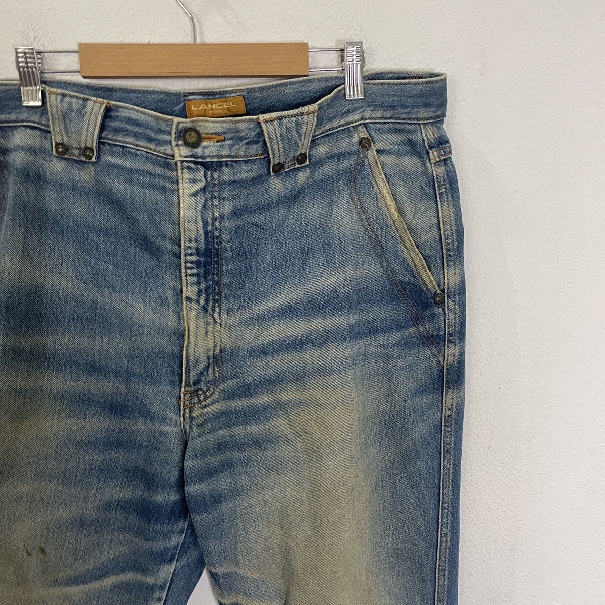 Lancel Vintage Lancel Distressed Denim Jeans Size US 37 - 2 Thumbnail