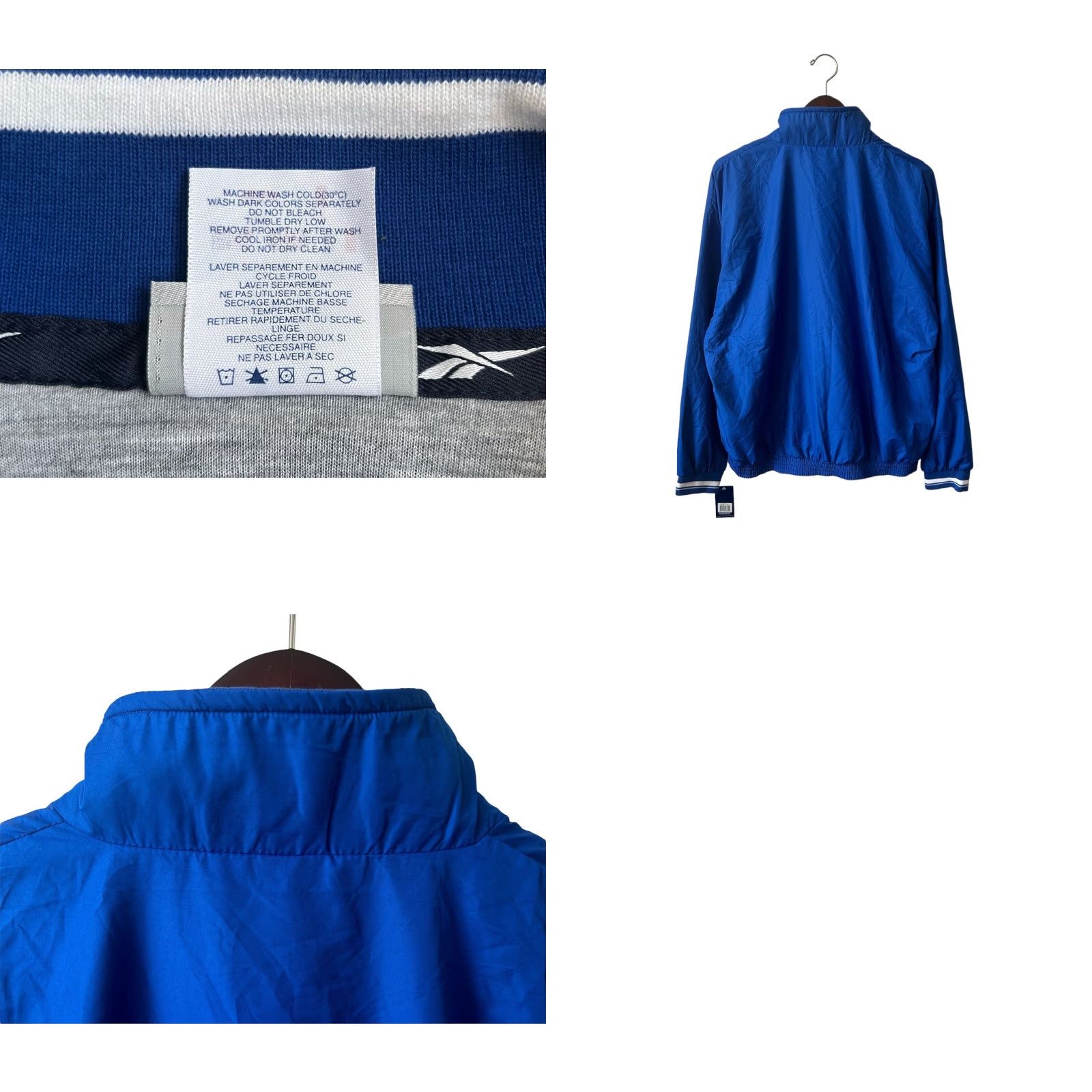 Reebok VINTAGE Reebok Windbreaker Jacket Mens L Blue 2000s 90s Lightweight Zip Pockets NWT Deadstock Size US L / EU 52-54 / 3 - 8 Thumbnail