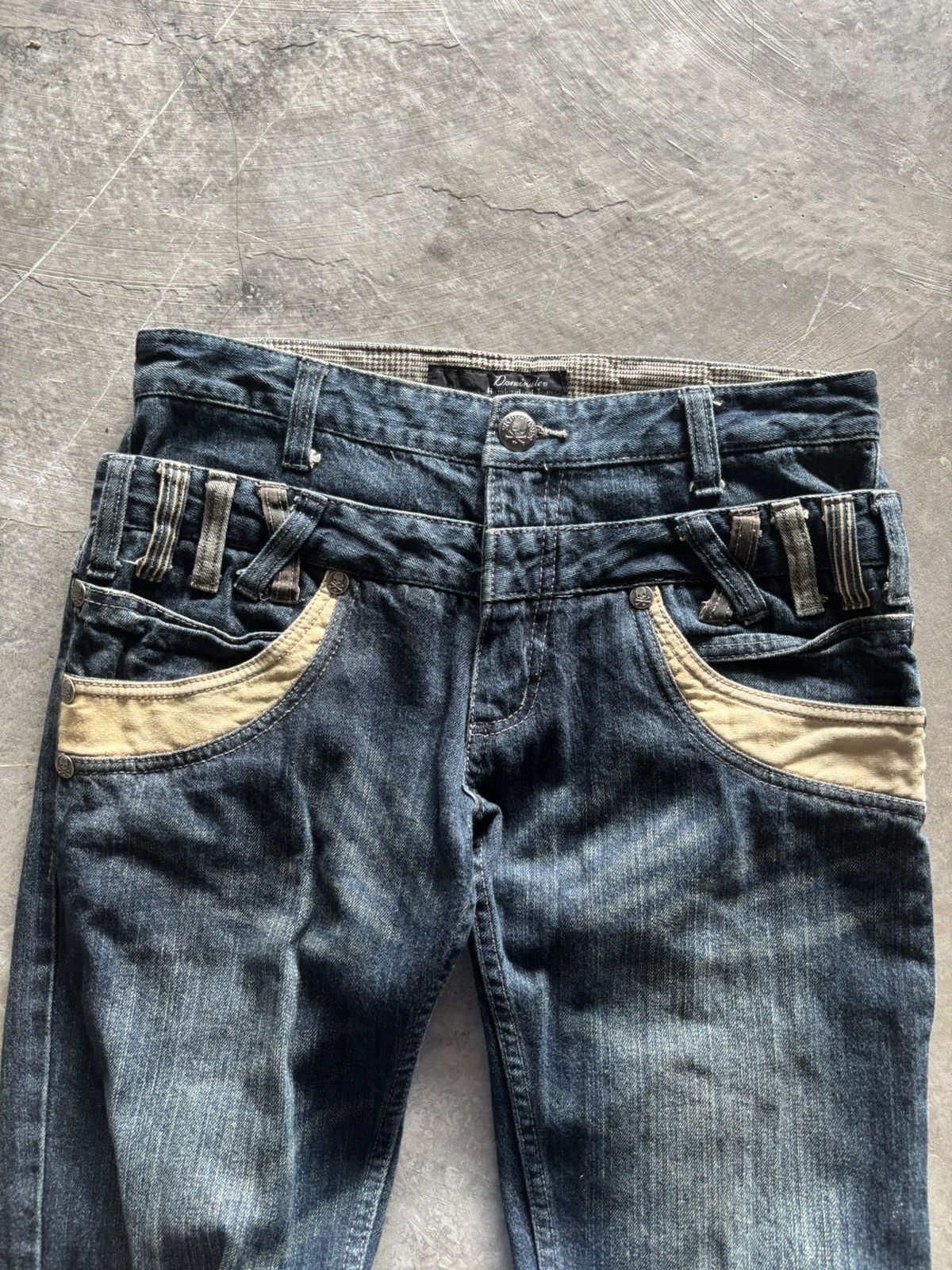 Hysteric Glamour SICK DOUBLE WAIST JAPANESE DENIM SKULL BUTTON Size US 32 / EU 48 - 2 Thumbnail