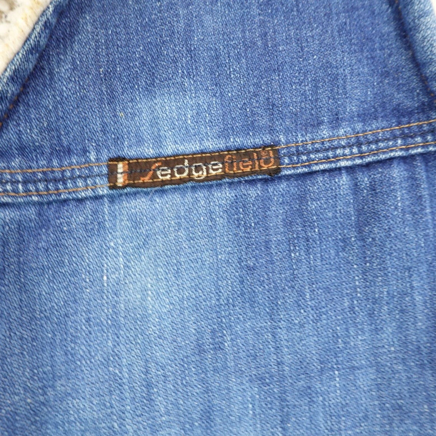 Denime Vintage Sedgefield Vest Men XL Denim Do Nothing Sherpa Lined Snap Up Western 70s Size US XL / EU 56 / 4 - 6 Thumbnail