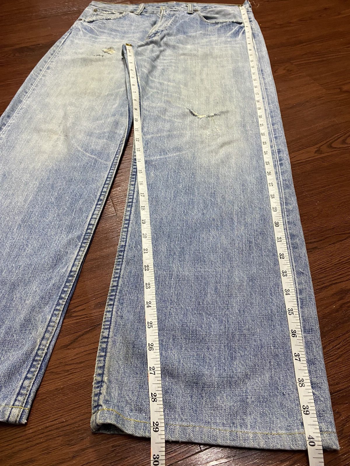 Levi's Vintage Levis 503 90’s Distressed Enough Baggy Jeans Size US 33 - 16 Thumbnail