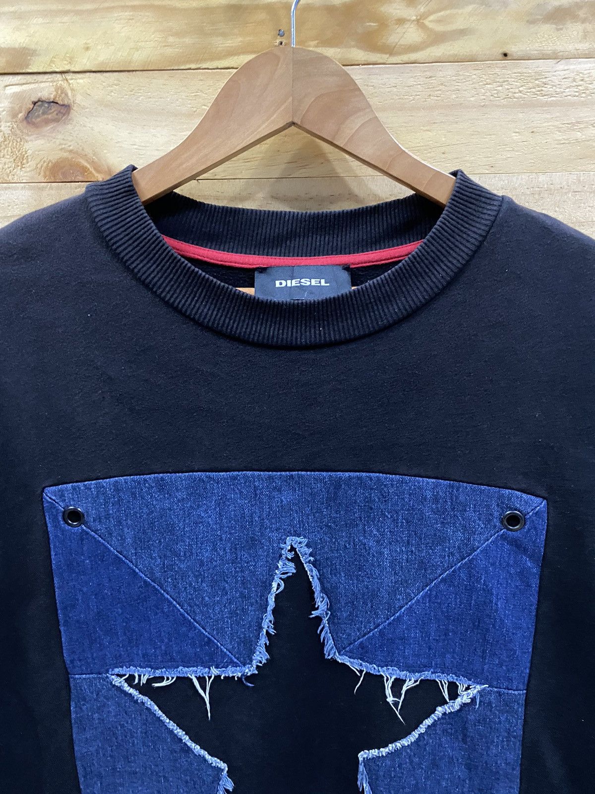 Diesel DIESEL star denim crewneck sweatshirt Size US L / EU 52-54 / 3 - 2 Thumbnail