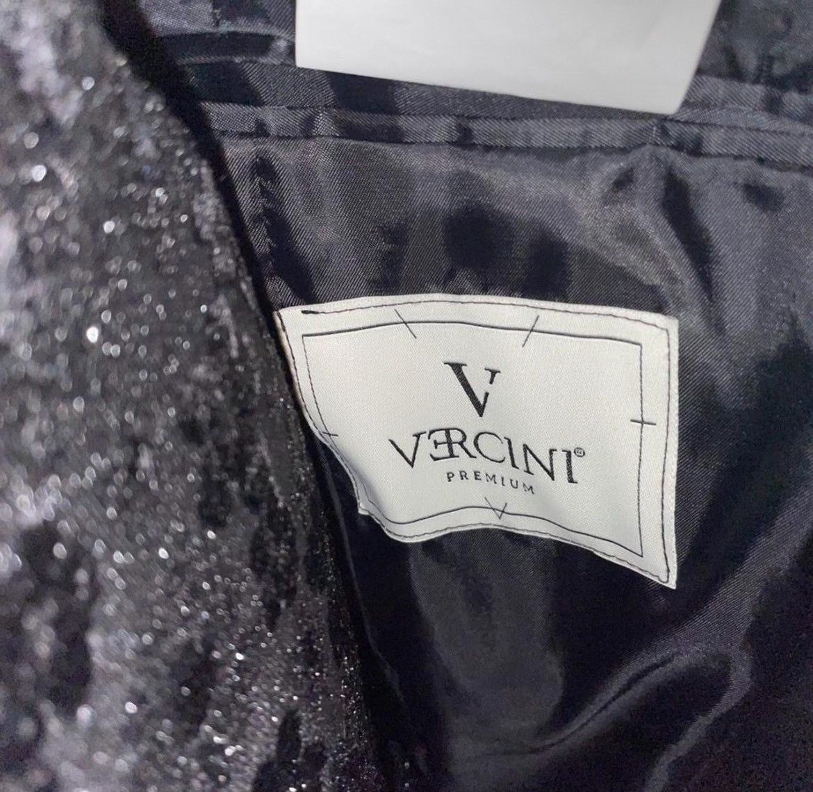 Versini Black Flower, Vercini Floral Elegance Tuxedo Size 46R - 4 Thumbnail