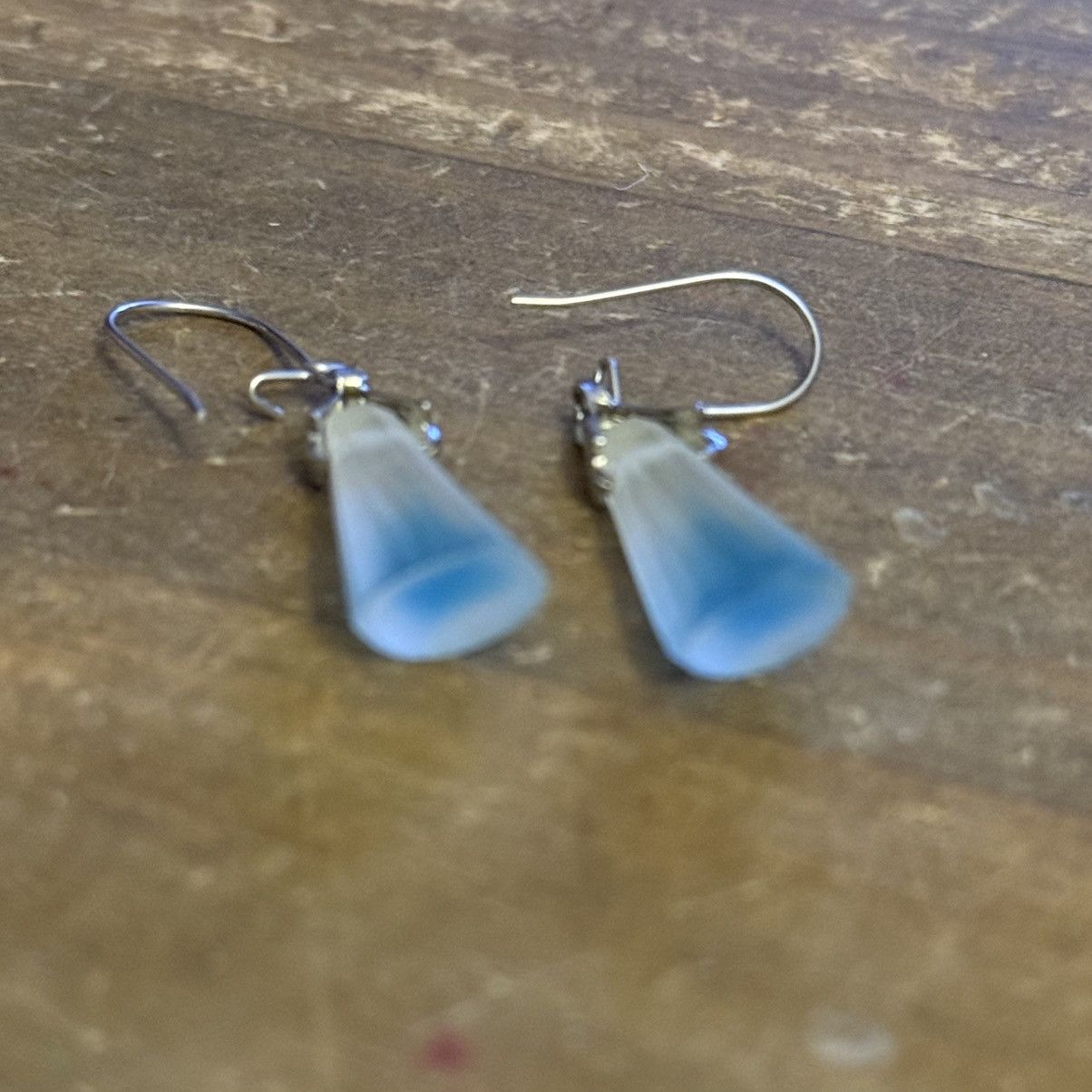 Other Blue geometric sea glass dangle earrings Size ONE SIZE - 3 Thumbnail