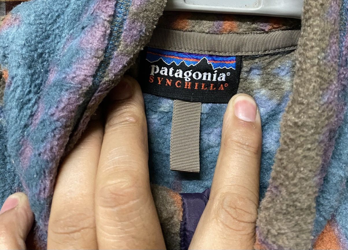 Patagonia Vtg PATAGONIA Synchilla native Aztec logo sweatshirt fleece Size US M / EU 48-50 / 2 - 3 Thumbnail