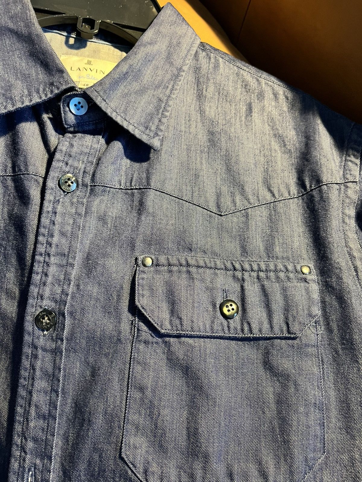 Lanvin Lanvin en bleu japanese selvedge denim shirt mens S Size US S / EU 44-46 / 1 - 7 Thumbnail