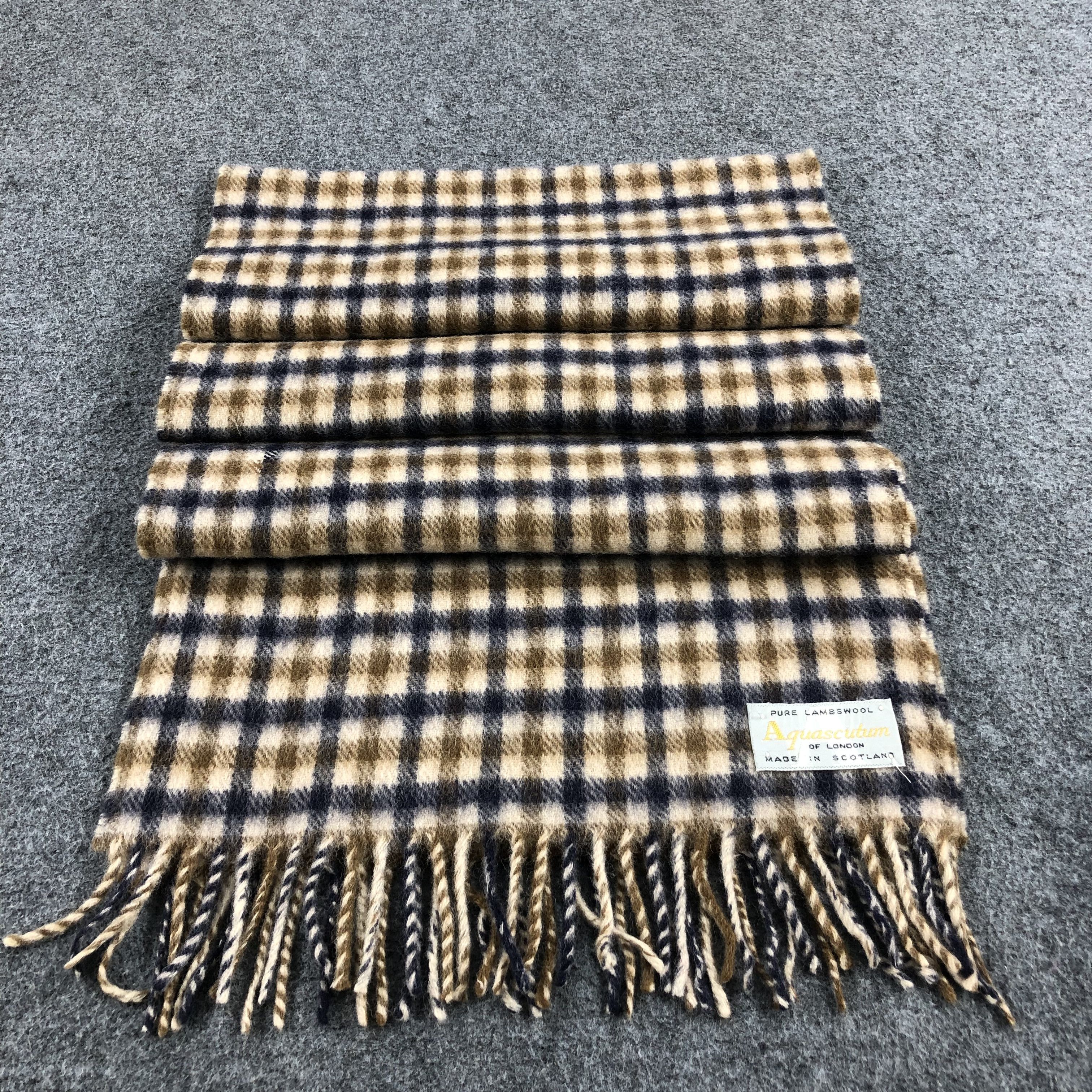 Aquascutum Aquascutum Iconic Gingham Wool Scarf Muffler V813 Size ONE SIZE - 3 Thumbnail