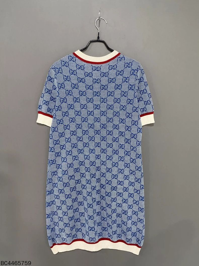 Gucci Gucci Blue knitted full-print dress 2503-Nextarrow Size L / US 10 / IT 46 - 3 Thumbnail