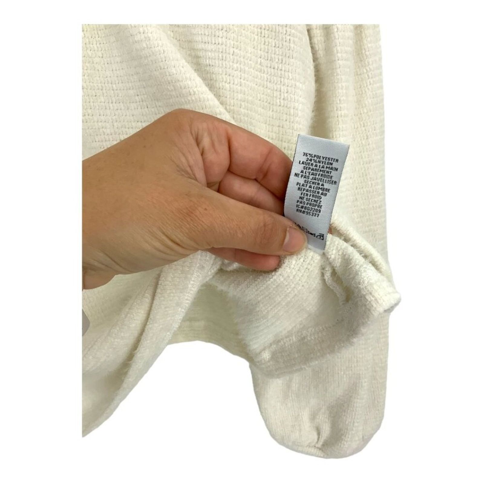 Sanctuary Sanctuary Keep Warm Mock Neck Sweater Cream XL NWT $59 MSRP Size XL / US 12-14 / IT 48-50 - 7 Thumbnail