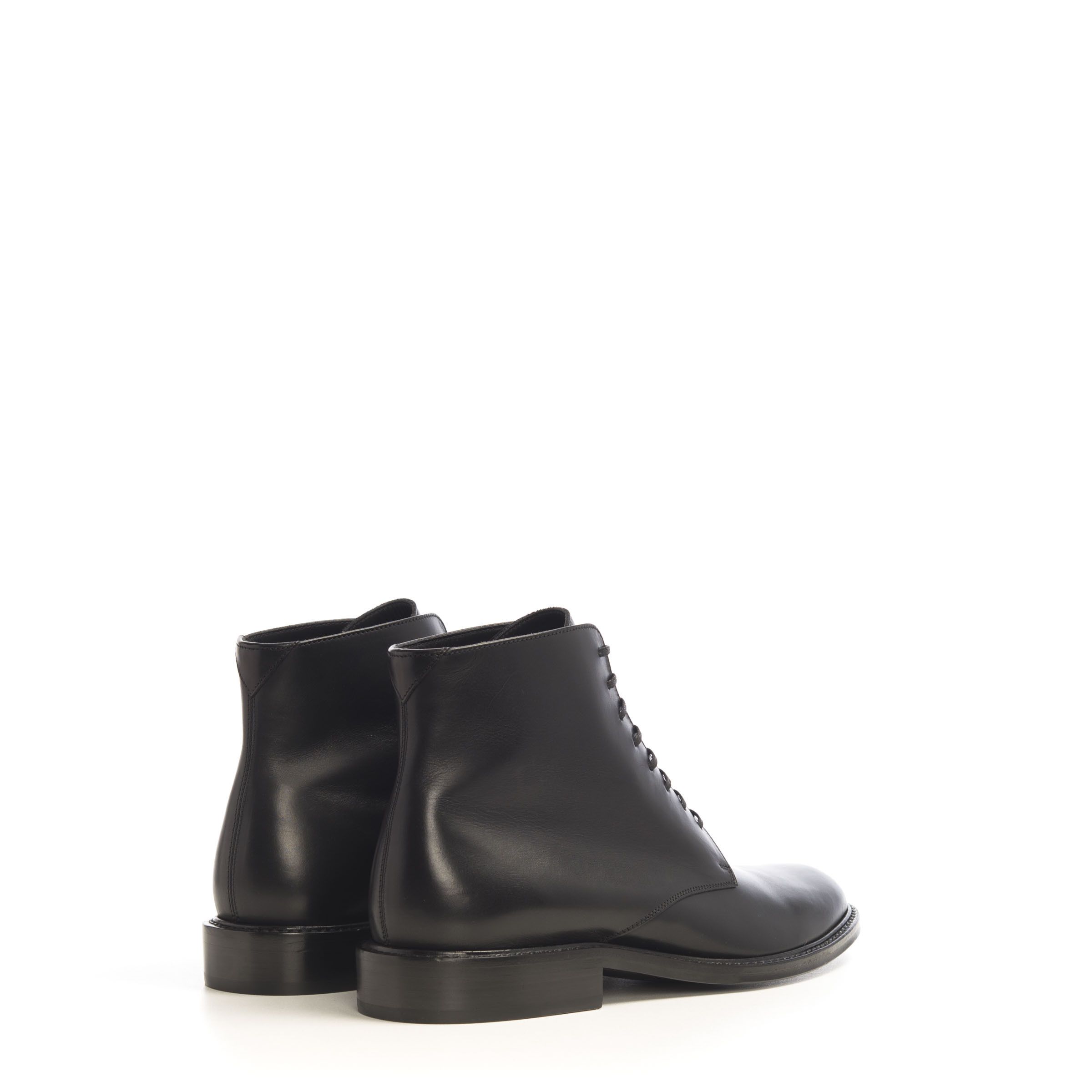 Saint Laurent Paris Army Laced Boots In Smooth Leather Size US 6 / EU 39 - 7 Thumbnail