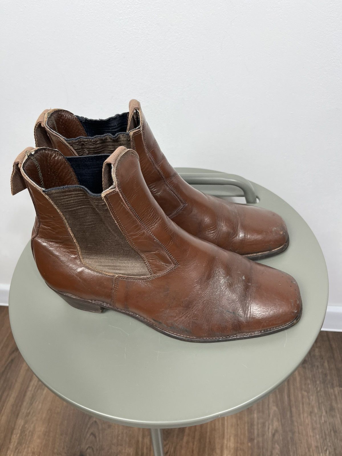 Leather Vintage Brown Leather Cowboy Western Boots US 9.5 Distressed Size US 9.5 / EU 42-43 - 7 Thumbnail
