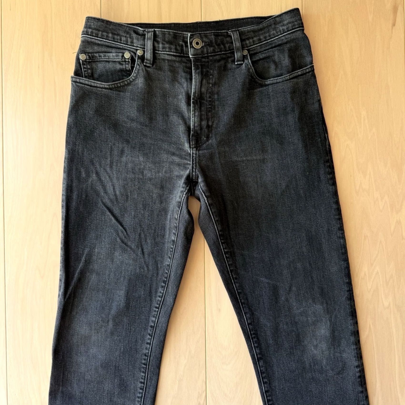 Flint And Tinder Flint and Tinder Jeans 30 Black Denim Casual Tapered Slim Fit Men Regular Rise Mid 10-12 in Inseam 31 in USA Levi's 500 Series Logo Vintage No Size US 30 / EU 46 - 3 Thumbnail