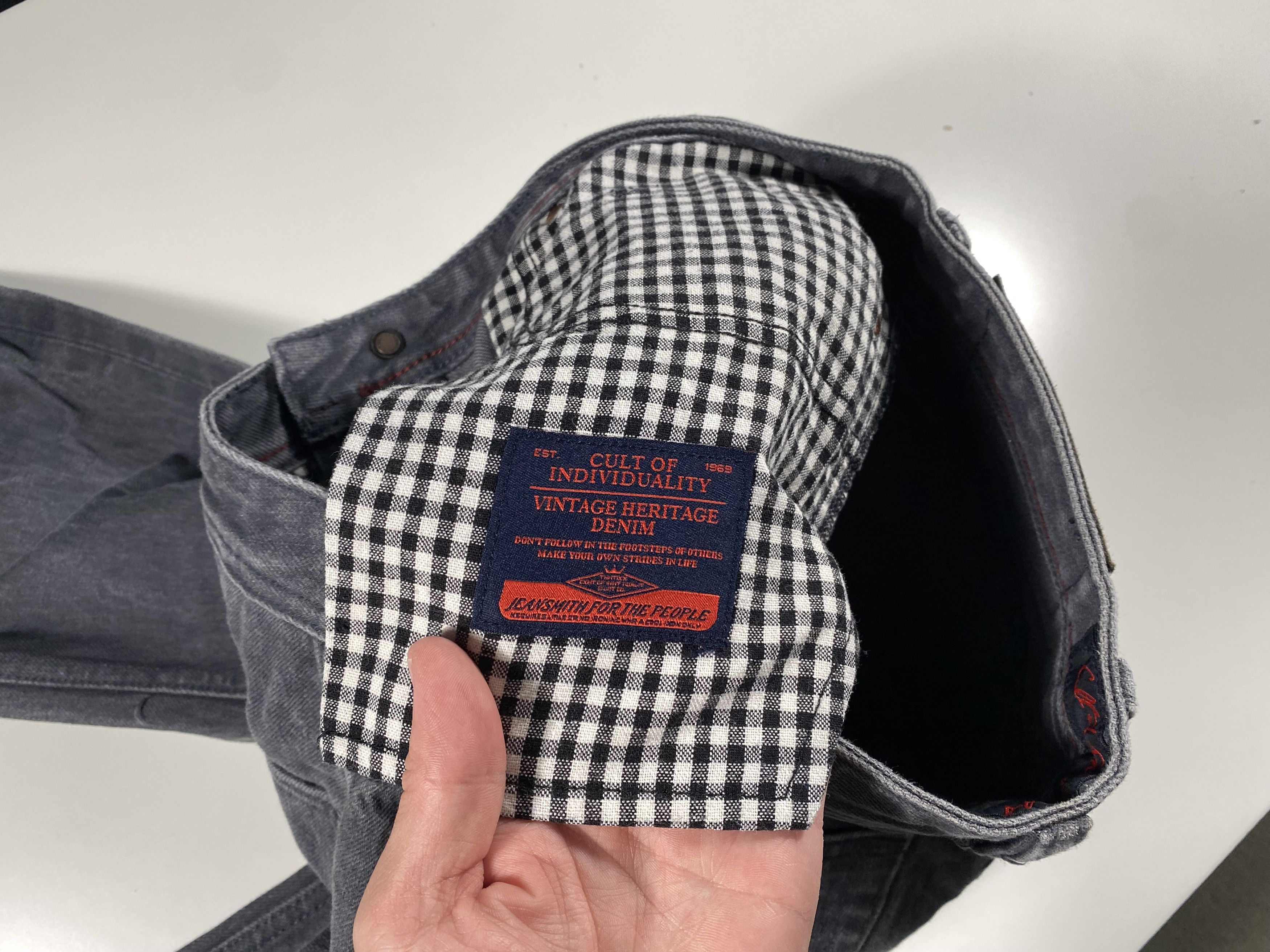 Cult Of Individuality Cult of Individuality Hagen Relaxed Gray Selvedge 31x27 Size US 31 - 5 Thumbnail