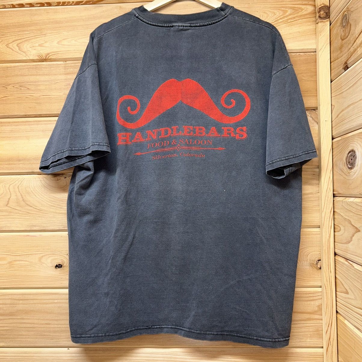 Vintage Vintage 90s Handlebars Food & Saloon Bar Mustache T Shirt Size US XL / EU 56 / 4 - 1 Thumbnail