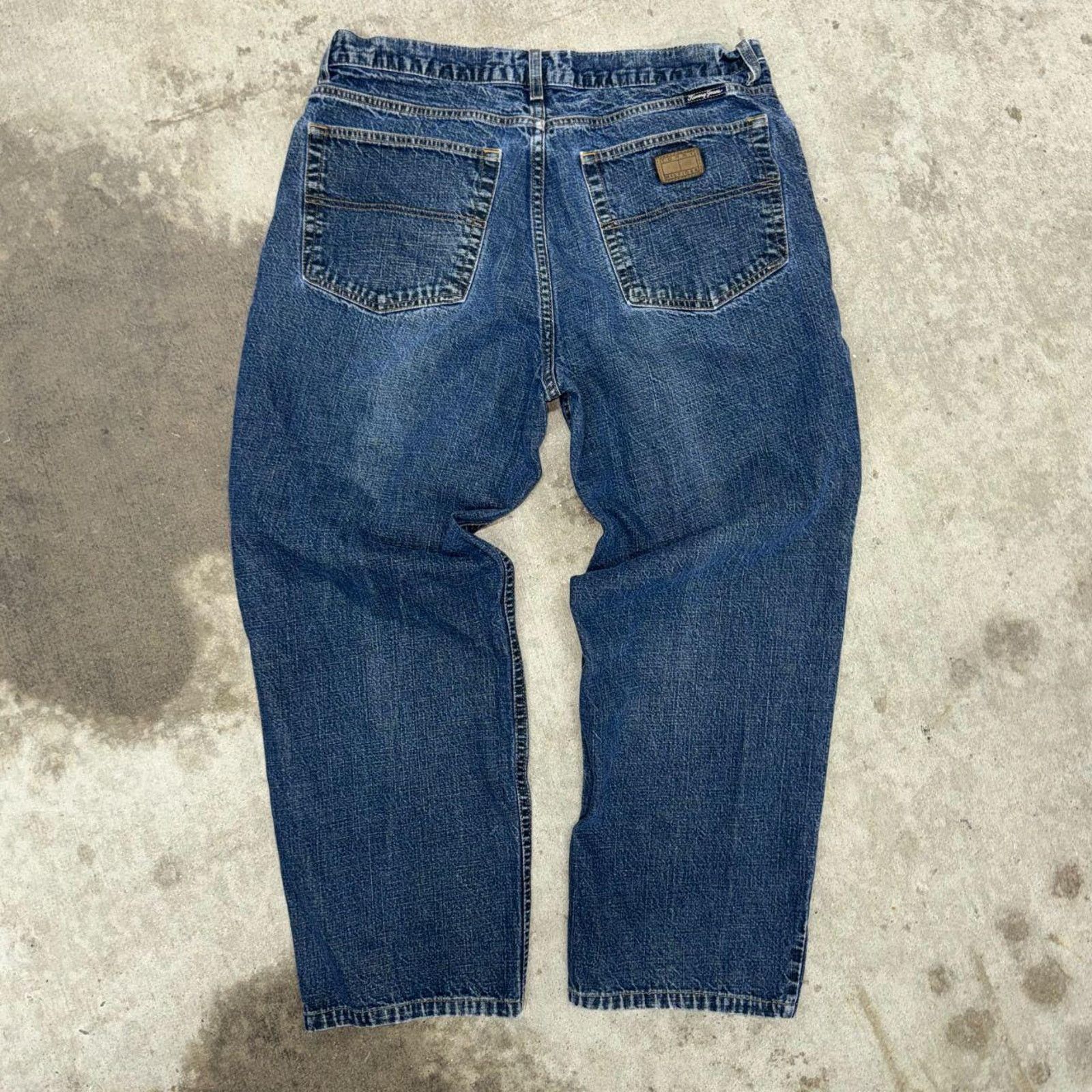 Tommy Hilfiger Vintage y2k tommy hilfiger heavyweight baggy 00s denim jeans Size US 36 / EU 52 - 1 Thumbnail