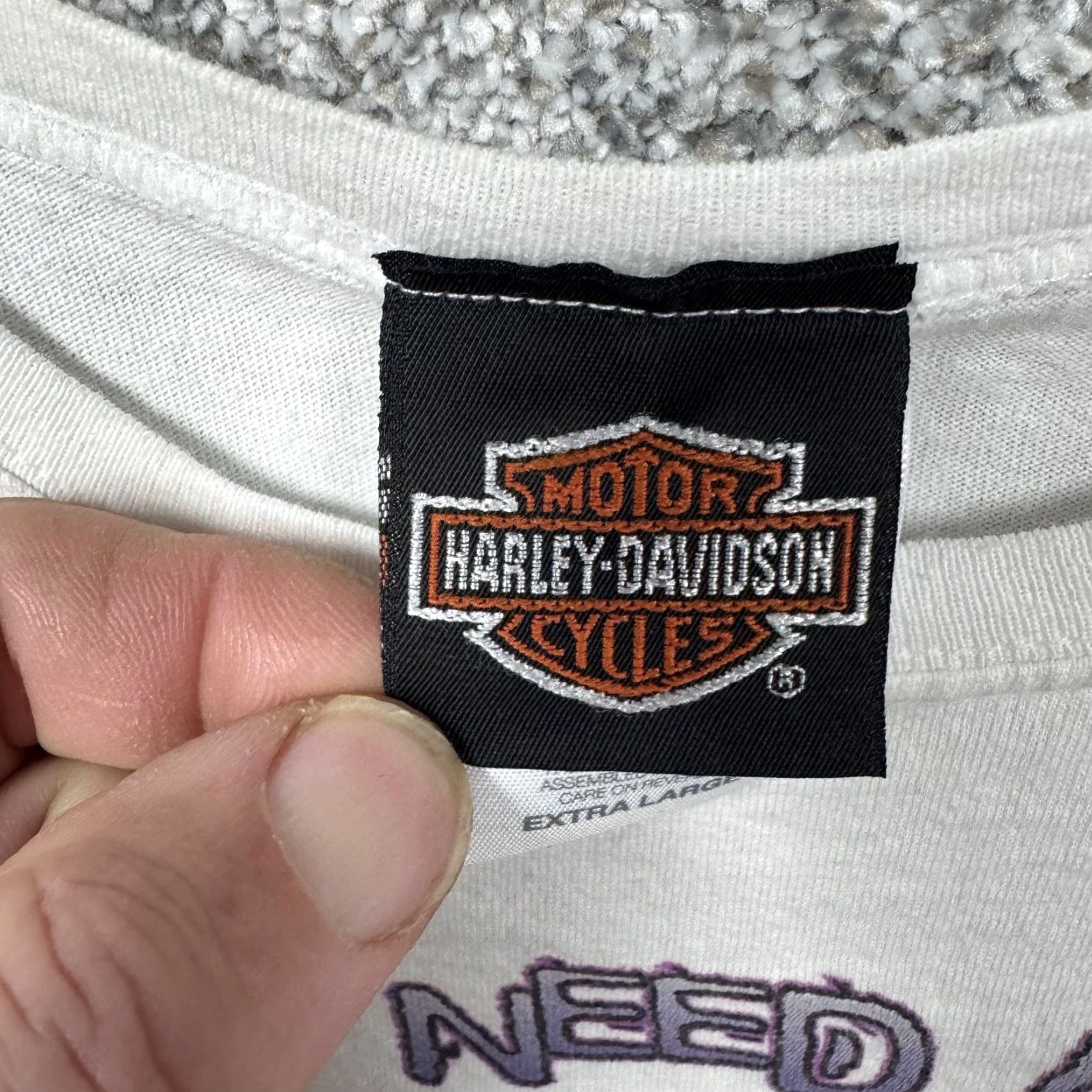 Harley Davidson VINTAGE Harley-Davidson Shirt Womens XL I May Need A Man Biker Funny White Crew Neck Short Sleeve Size XL / US 12-14 / IT 48-50 - 4 Thumbnail