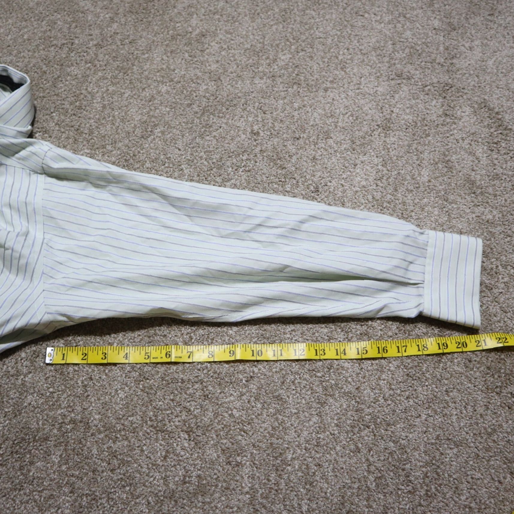 Liz Claiborne Claiborne Shirt Button-Up White Stripe Long Sleeve Men Size 17.5 32/33 Size US XXL / EU 58 / 5 - 6 Thumbnail
