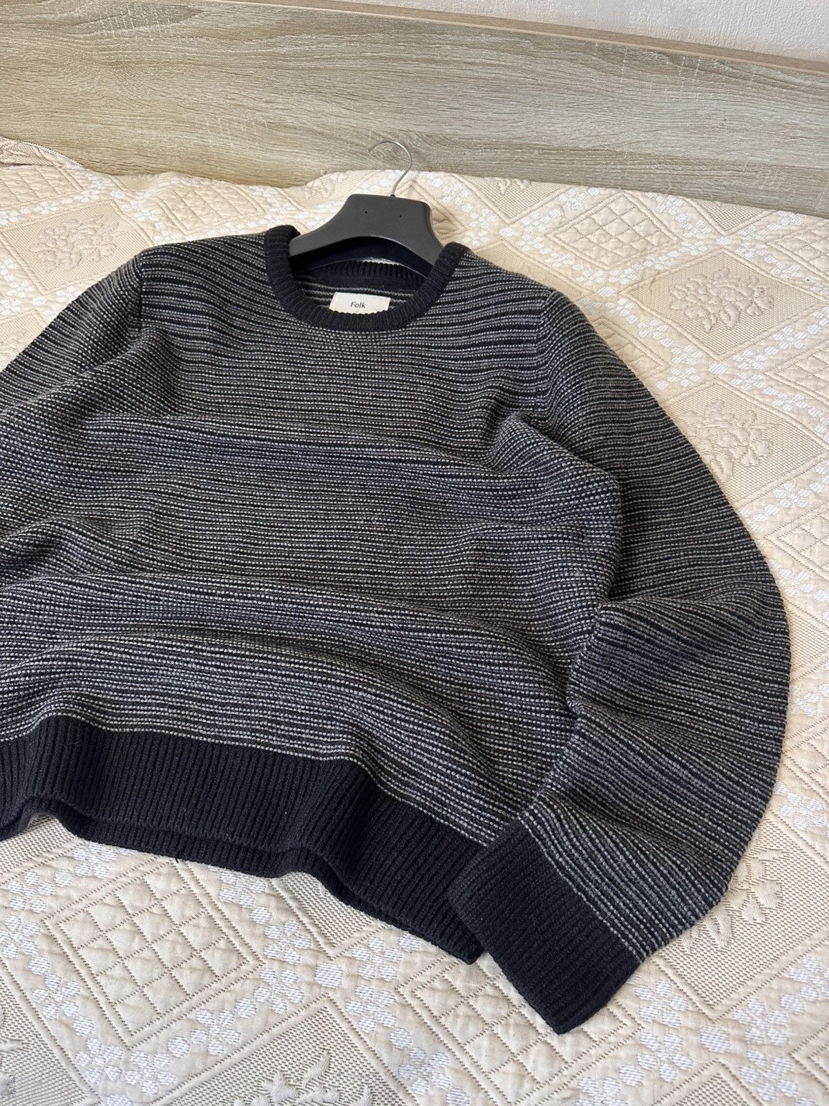 Folk 🔥 Folk Wool Blend Striped Knitted Sweater Pullover Mens Y2K Size US L / EU 52-54 / 3 - 1 Thumbnail