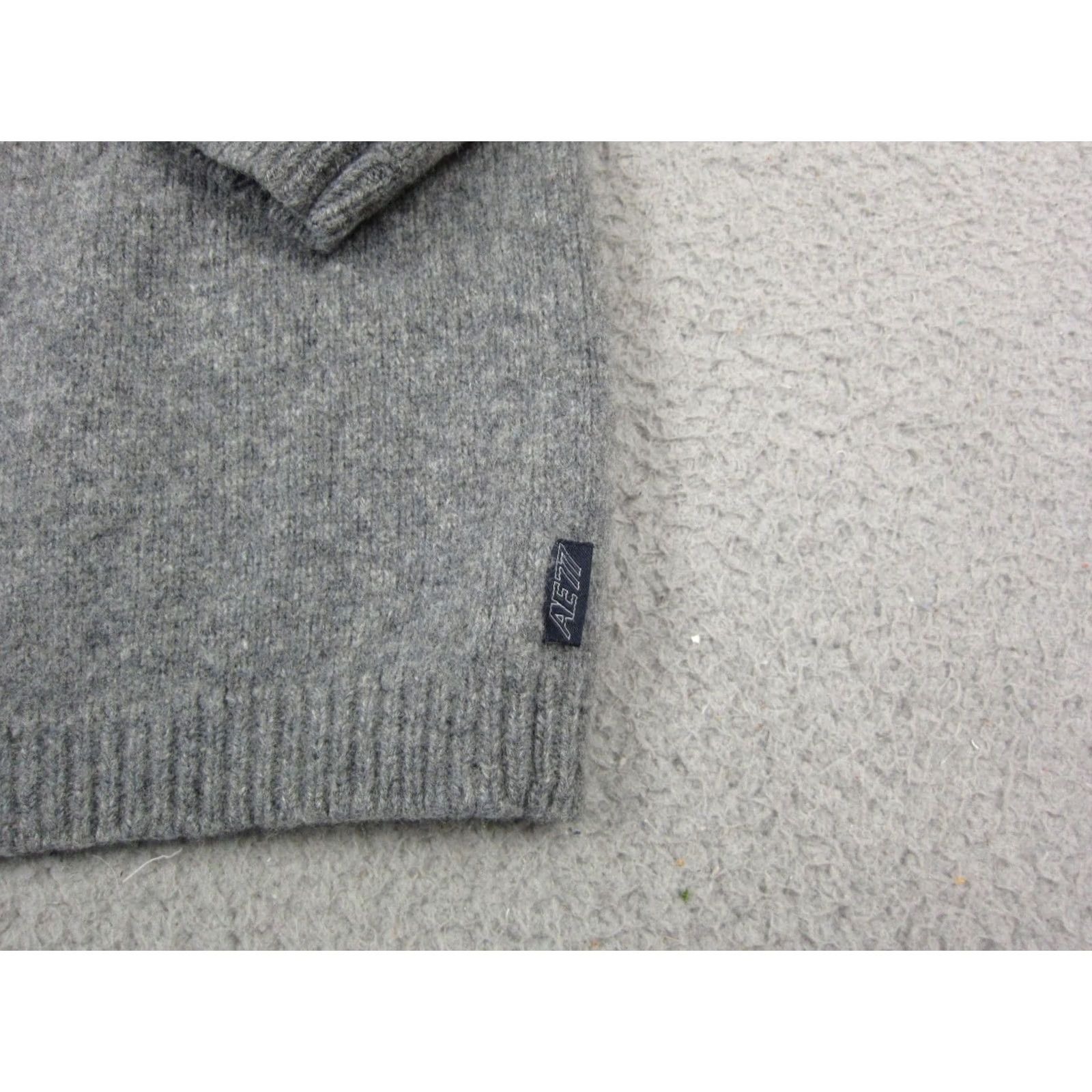 American Eagle Outfitters Vintage American Eagle Sweatshirt Mens Extra Large Gray AE77 Lambswool Stripe Size US XL / EU 56 / 4 - 3 Thumbnail
