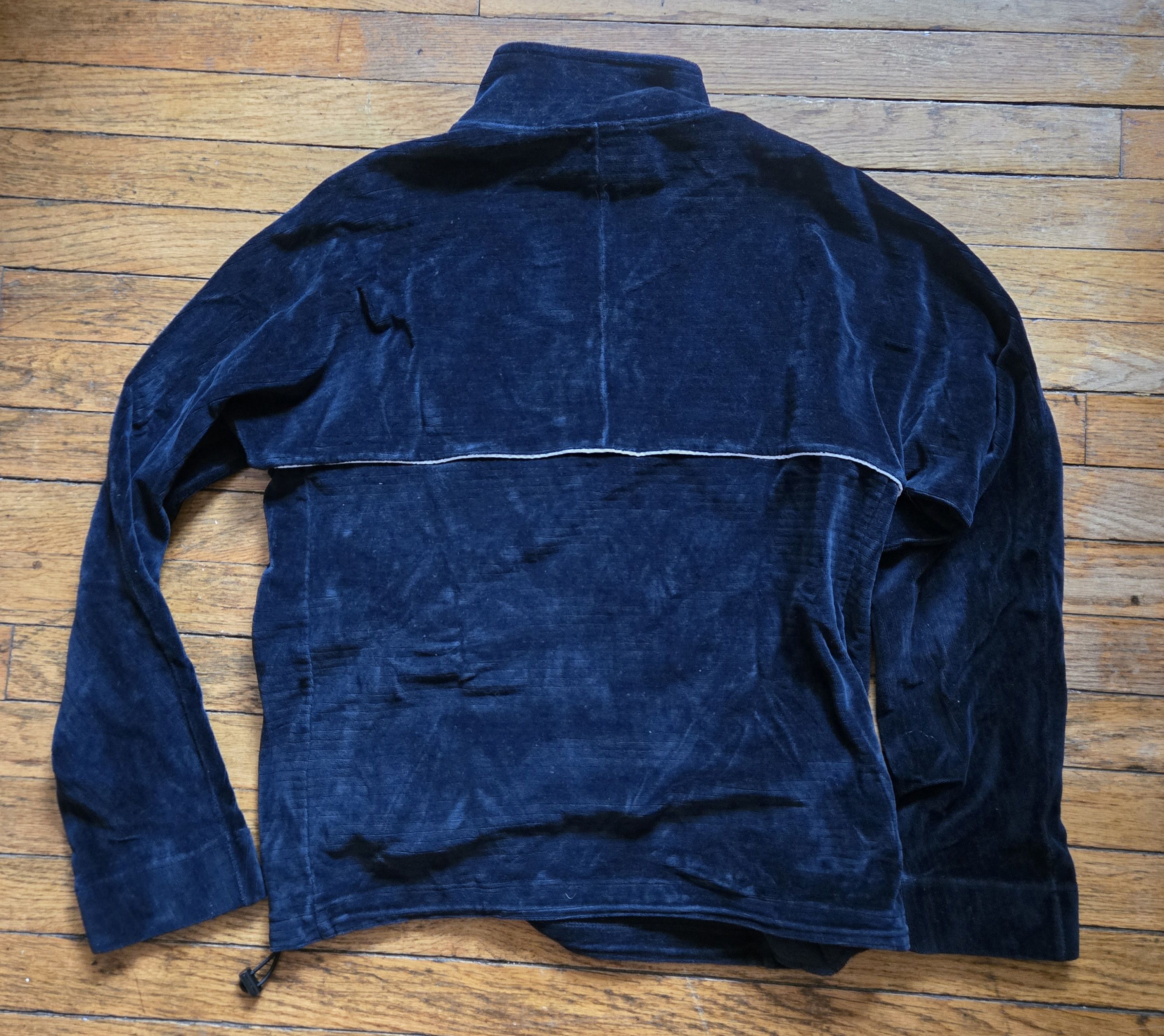 A.P.C. APC Paris M Bike Ribbed Blue Velvet Half Zip Sweatshirt Size US M / EU 48-50 / 2 - 5 Thumbnail