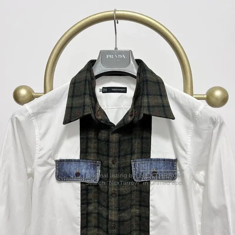 Dsquared2 DSQUARED2 Men's Long Sleeve Cotton Shirt . Size US M / EU 48-50 / 2 - 3 Thumbnail