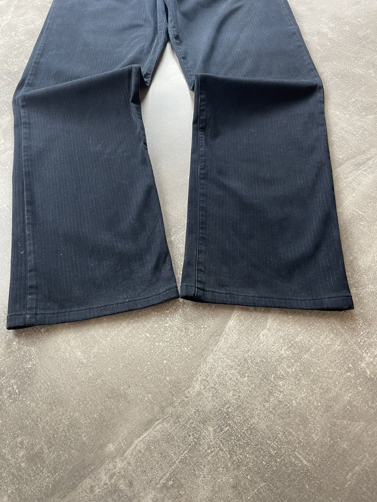 Armani × Vintage Armani Jeans Vintage Corduroy Pants Pinstripe Navy Blue Size US 38 / EU 54 - 7 Thumbnail