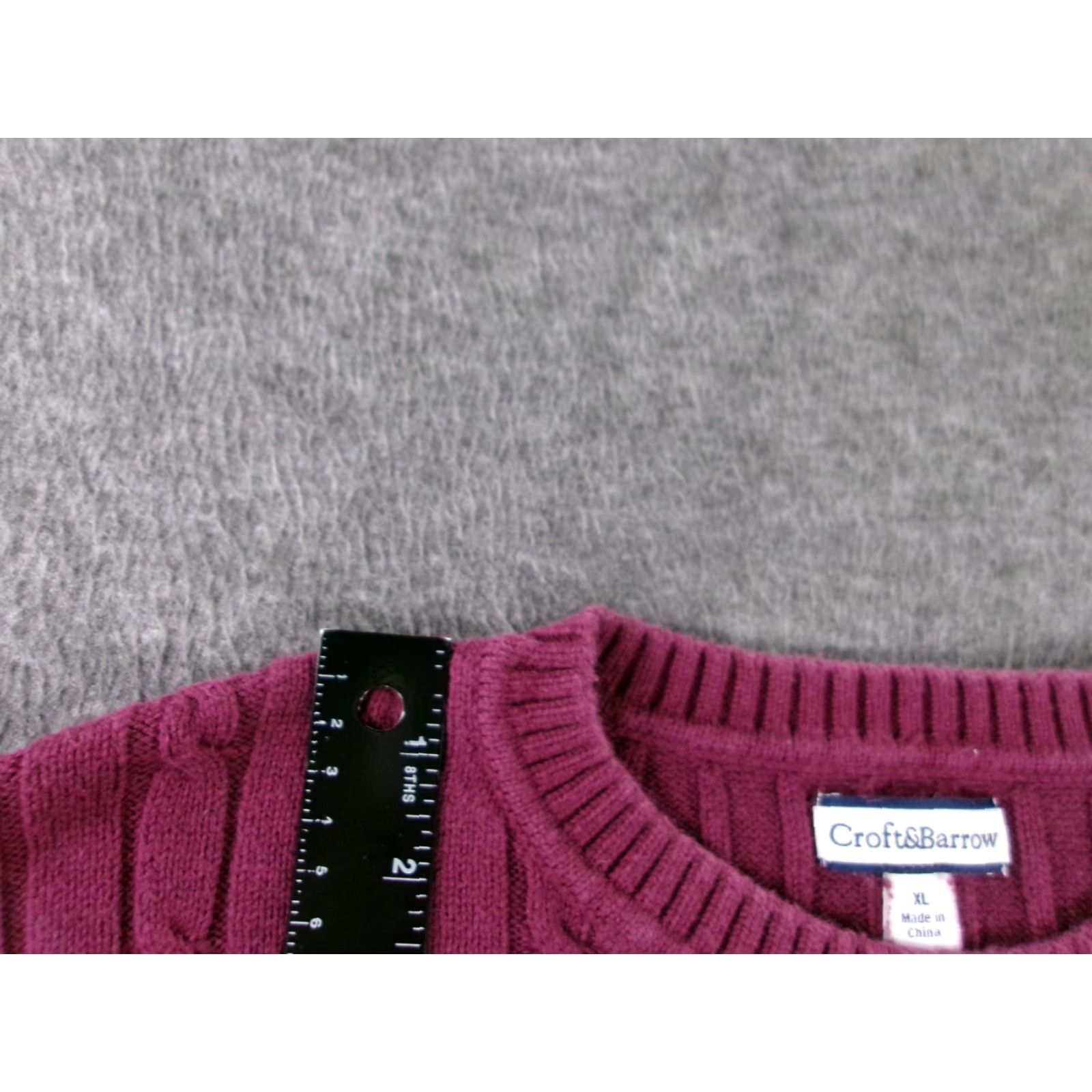 Croft & Barrow CROFT & BARROW Women's XL Red Cable Knit Sweater Pullover Cozy Comfy Classic Preppy Size XL / US 12-14 / IT 48-50 - 4 Thumbnail