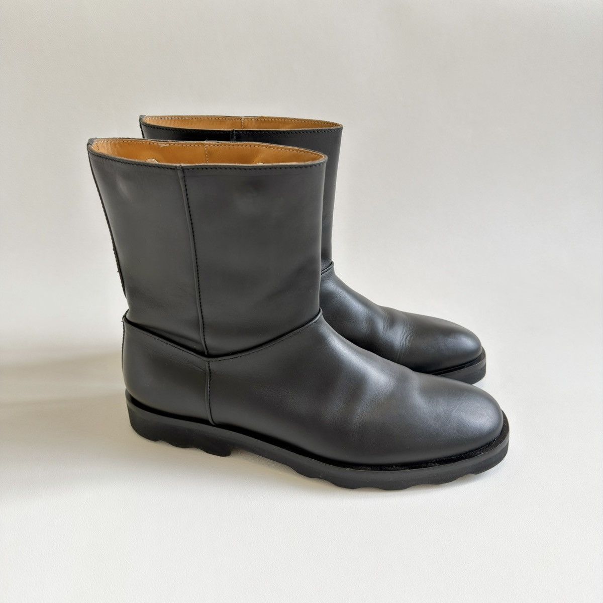 Maison Margiela A/W 11 Black Leather Engineer Boots Size US 11 / EU 44 - 3 Thumbnail