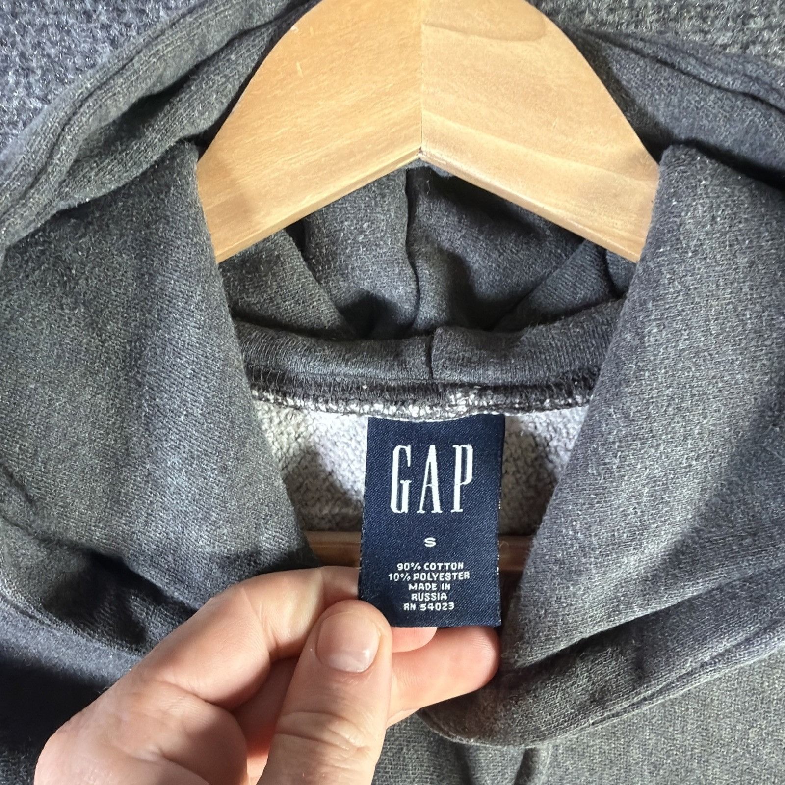 Gap Vintage GAP Hoodie 90s Athetlics Reverse Weave Blank Size US S / EU 44-46 / 1 - 5 Thumbnail