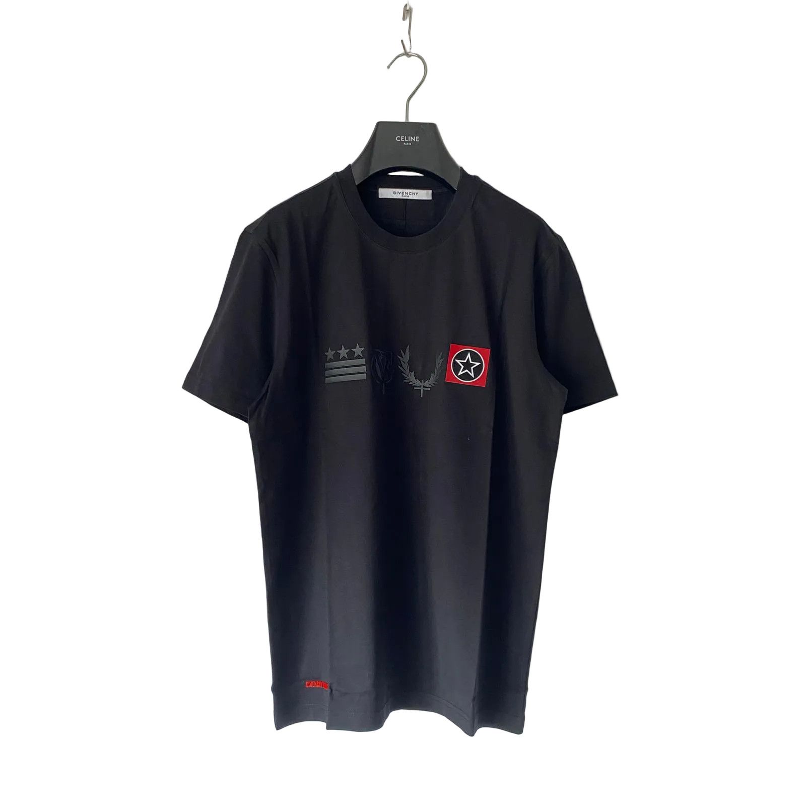 Givenchy 1 of 1 Black Rubberized Logo Collage T-Shirt Size US M / EU 48-50 / 2 - 1 Thumbnail