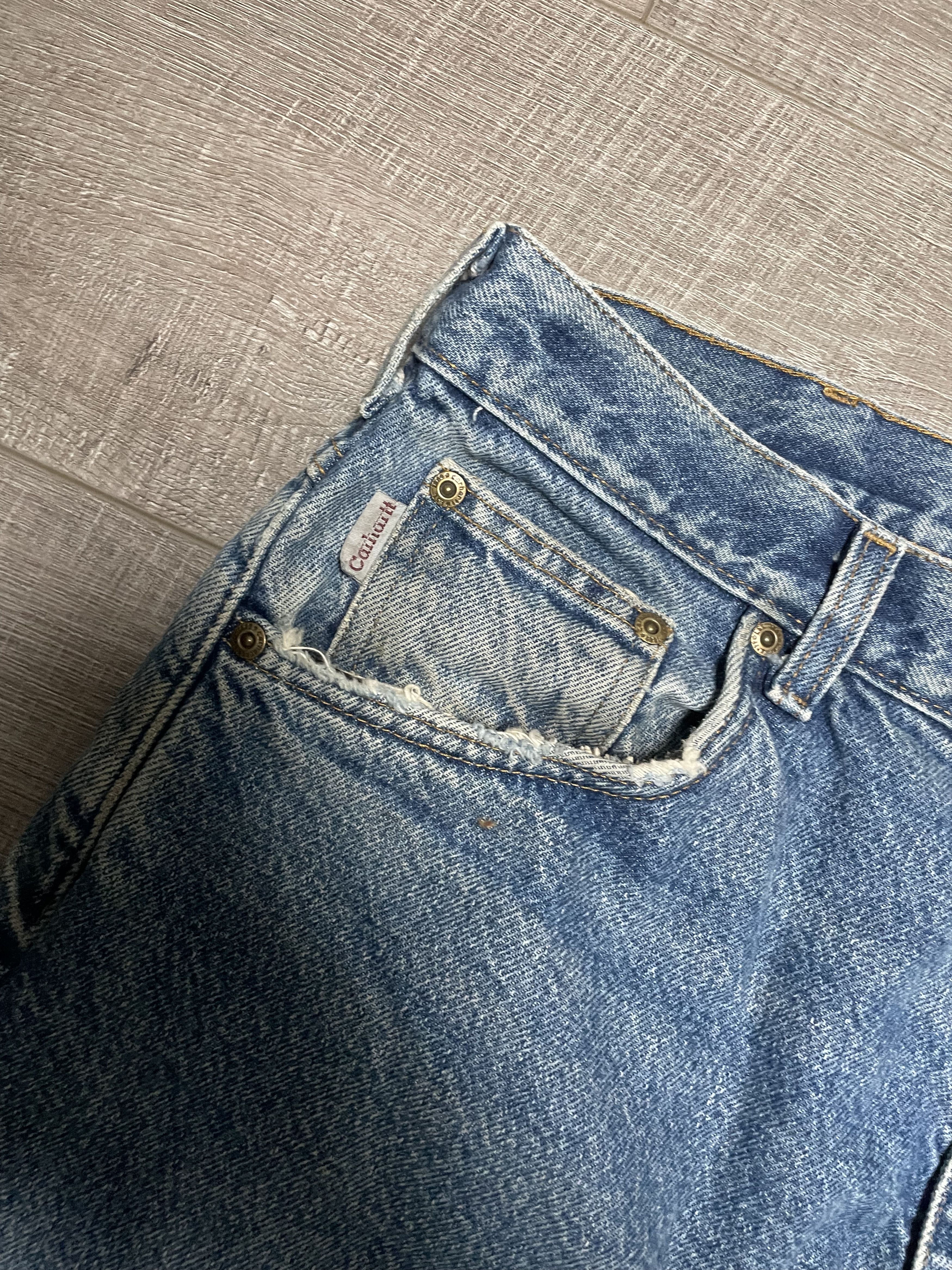 Carhartt Vintage Carhartt Fleece Lined Denim Jeans Mens 38x30 Size US 38 / EU 54 - 5 Thumbnail