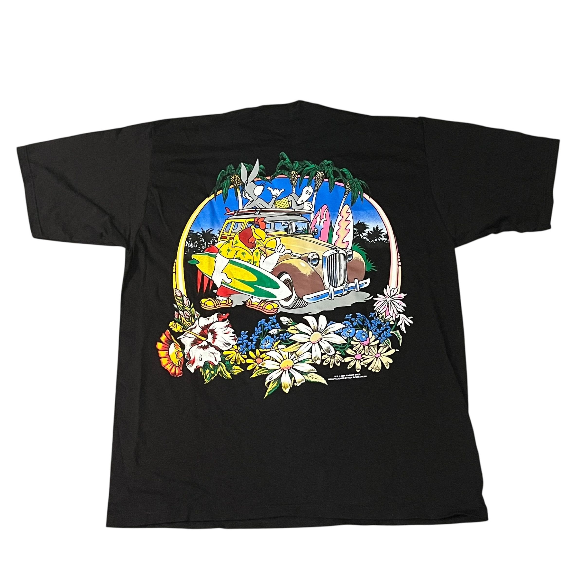 Warner Bros VINTAGE Looney Tunes Beach Trip T Shirt NWT Size US XL / EU 56 / 4 - 5 Thumbnail
