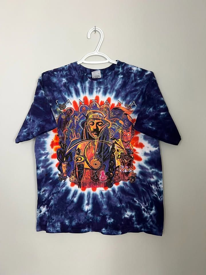 Anvil Vintage Santana "Shaman" Tie-Dye Tour T-Shirt Size US M / EU 48-50 / 2 - 1 Thumbnail