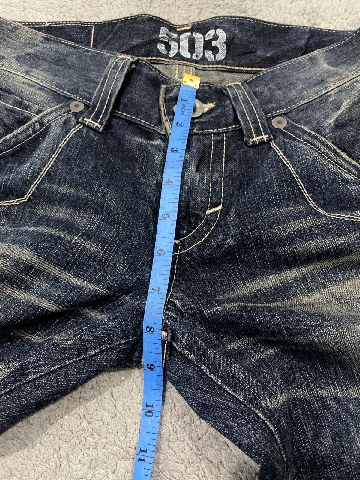 Edwin NEED GONE ‼️ Edwin 503 Blue Trip Black Flare Washed Denim Size US 31 - 21 Thumbnail