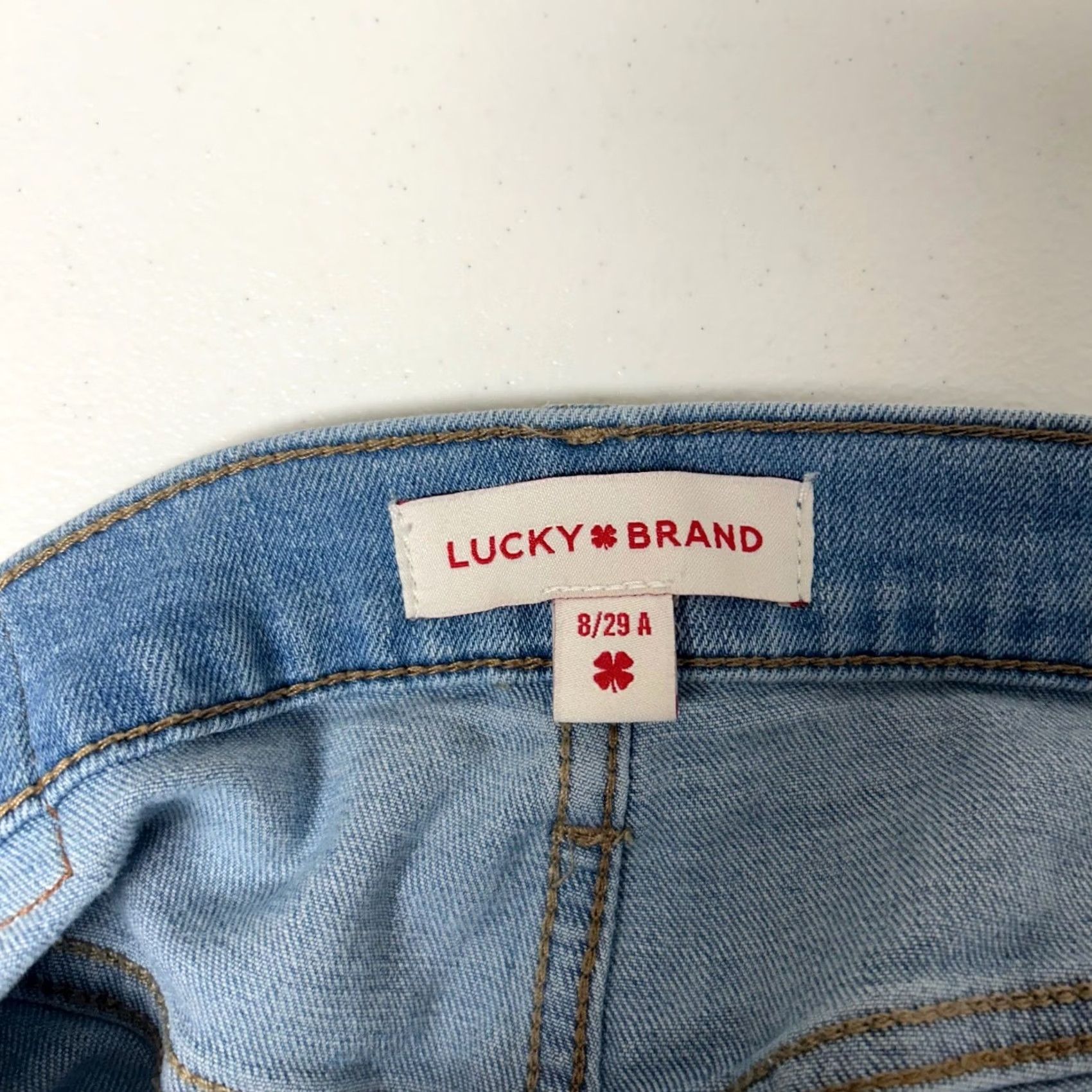 Lucky Brand Lucky Brand Ava Skinny Jeans Womens 8/29 Blue Mid Rise Raw Hem Size 30" / US 8 / IT 44 - 7 Thumbnail