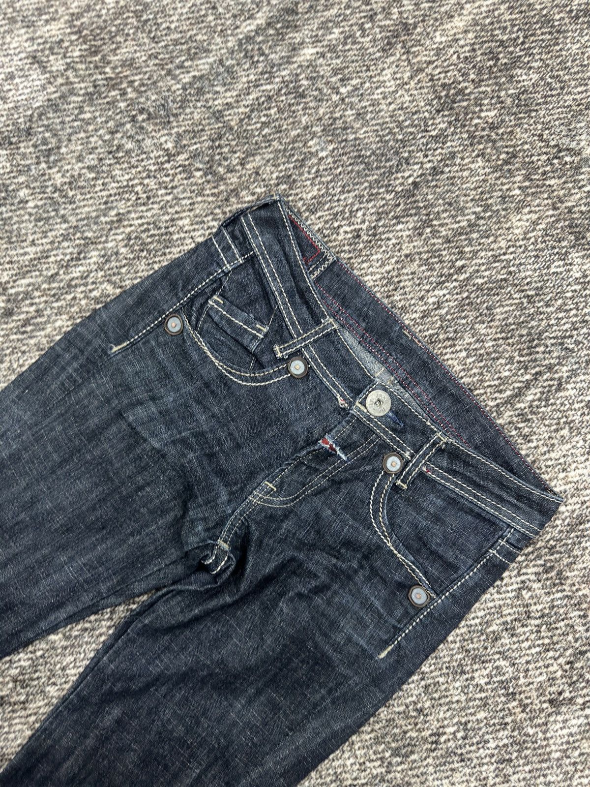 If Six Was Nine × Le Grande Bleu (L.G.B.) × Marithe + Francois Girbaud MARITHE FRANCOIS GIRBAUD Pants Biker Utility Denim Size US 29 - 3 Thumbnail