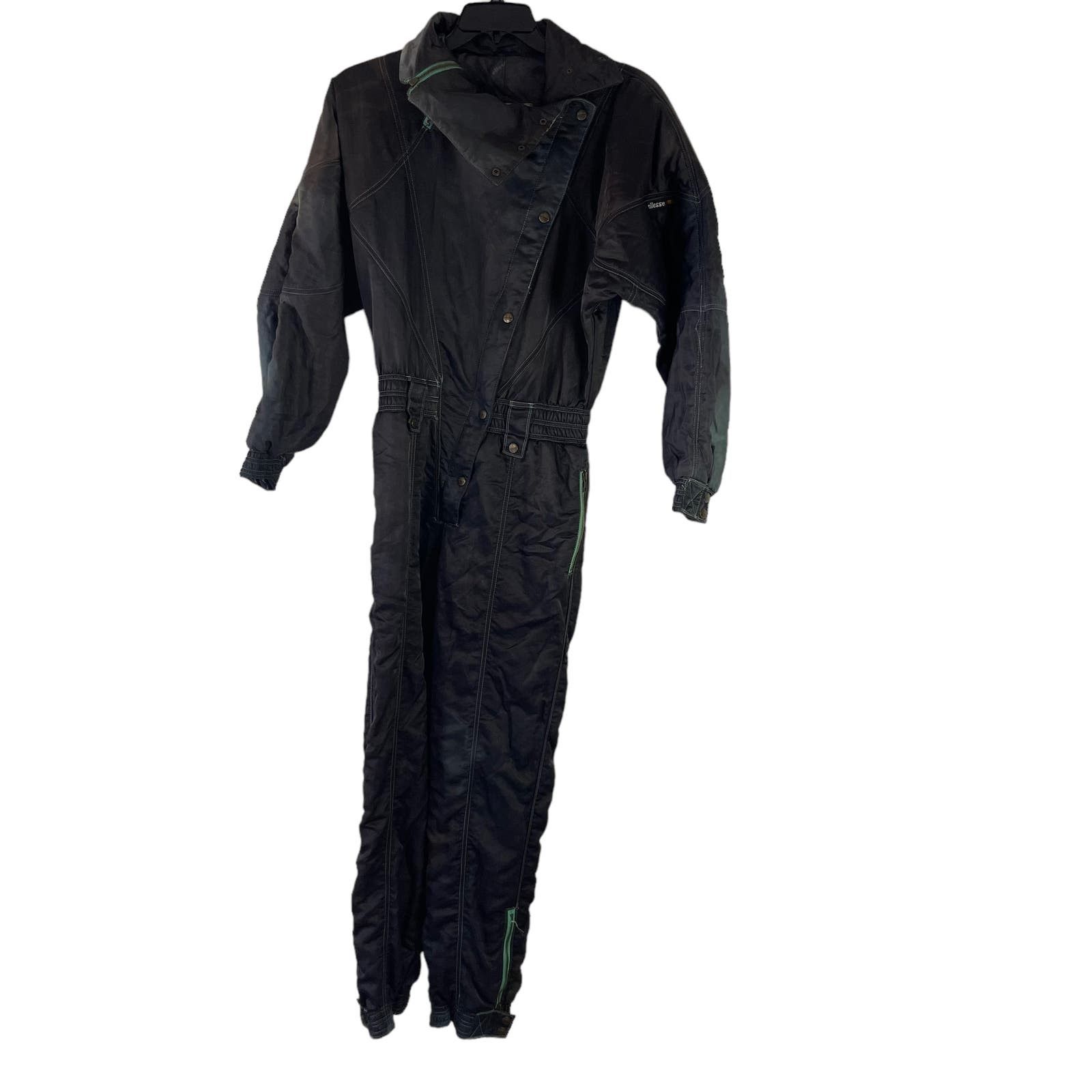Ellesse Vintage Women's Size 10 Medium Black Snow Ski Suit