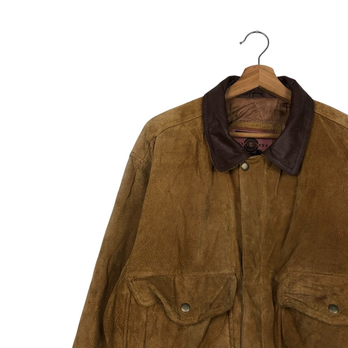 Japanese Brand 🔥VINTAGE BOMBER LEATHER JACKET GELEONE BASIC ISSEY MIYAKE Size US L / EU 52-54 / 3 - 9 Thumbnail