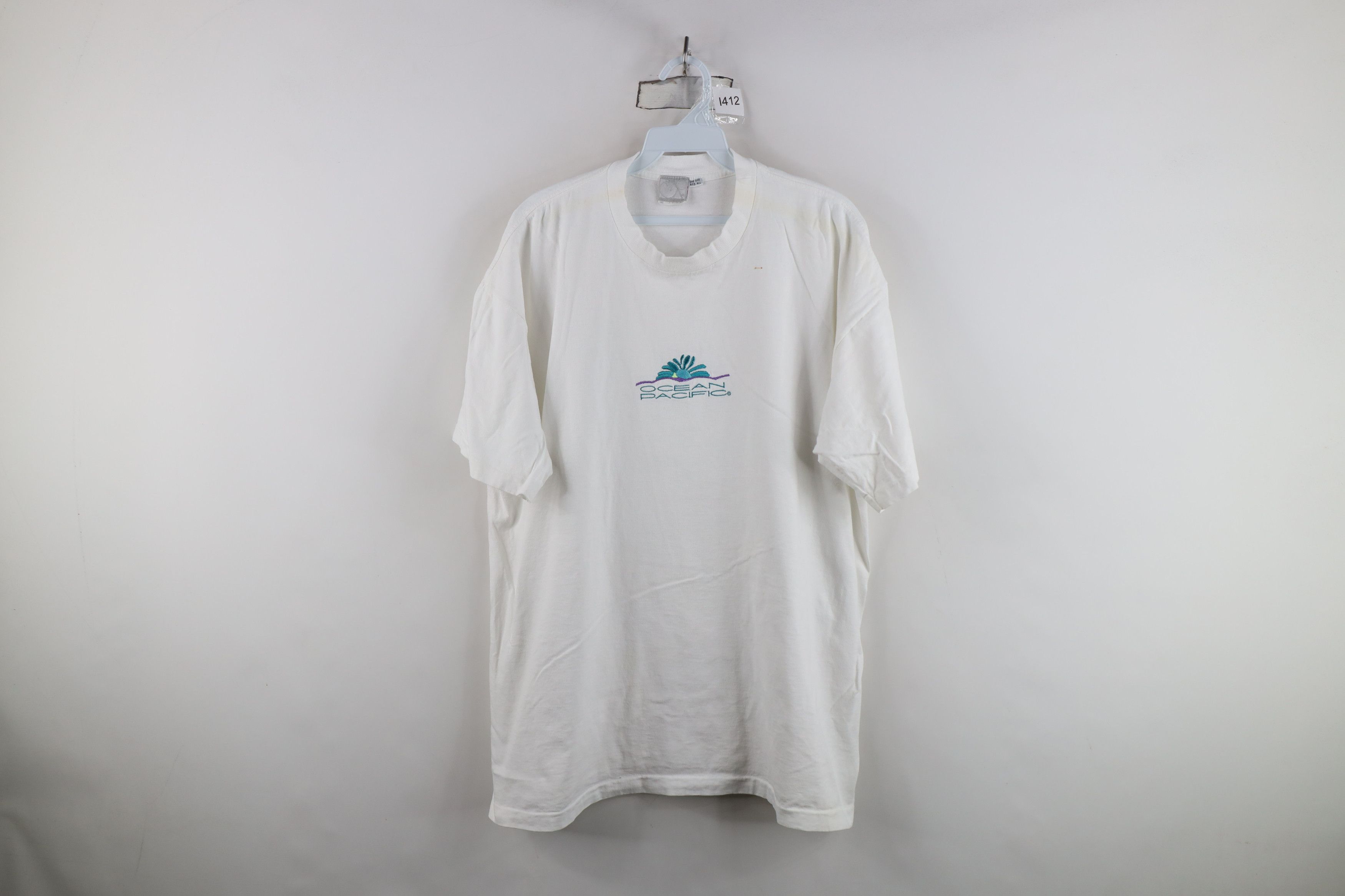 Ocean Pacific Vintage 80s 90s Ocean Pacific Surfing Sunrise T-Shirt USA Size US L / EU 52-54 / 3 - 1 Thumbnail