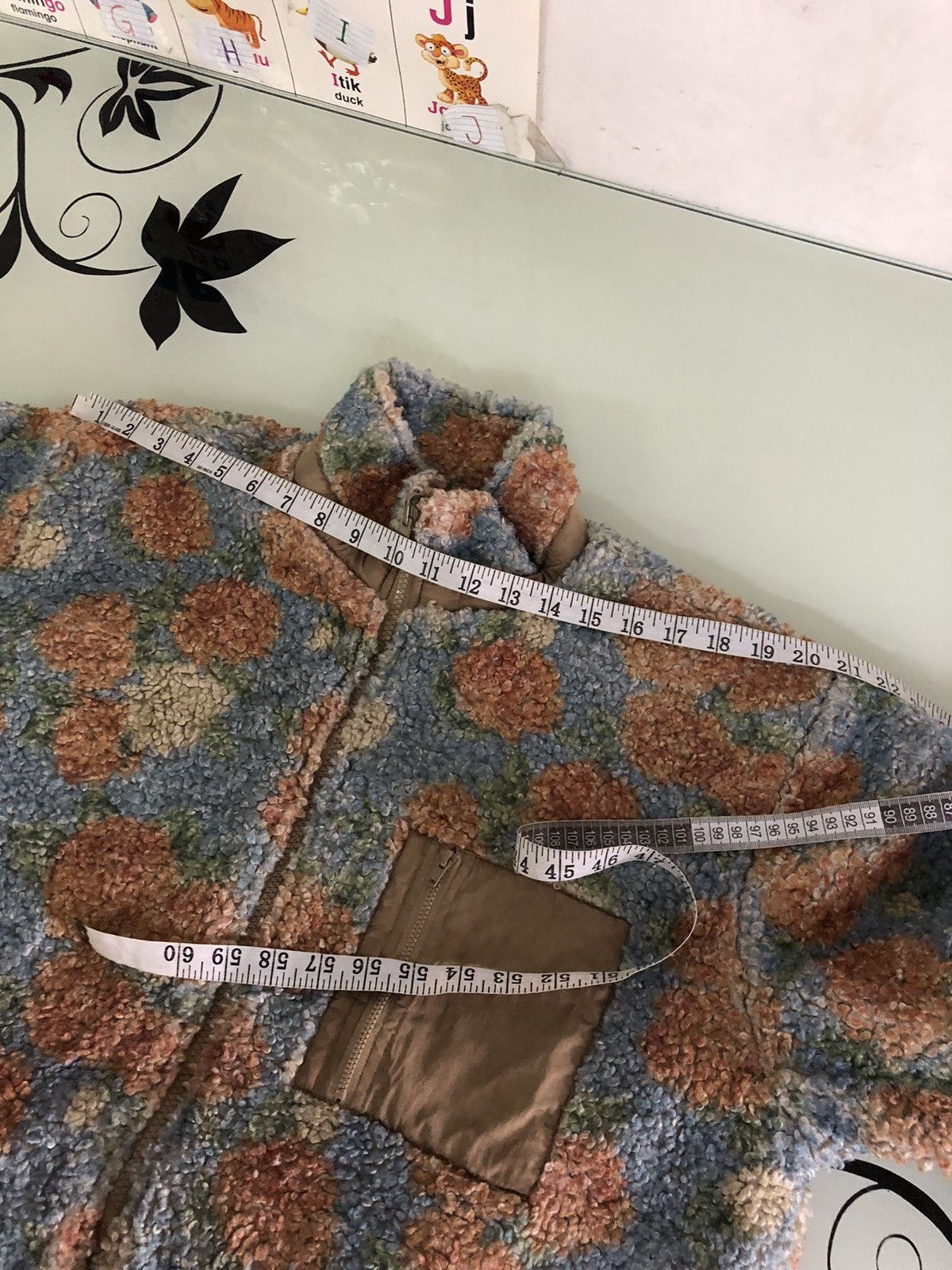 Japanese Brand Jouetie Printed Fleece Reversible Jacket Like Denim Tears Size US M / EU 48-50 / 2 - 18 Thumbnail