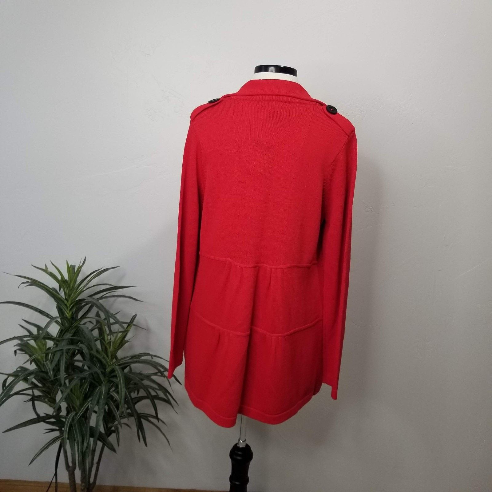 Other J Envie New York Jacket Womens Large Red Button Sweater NWT Size L / US 10 / IT 46 - 4 Thumbnail