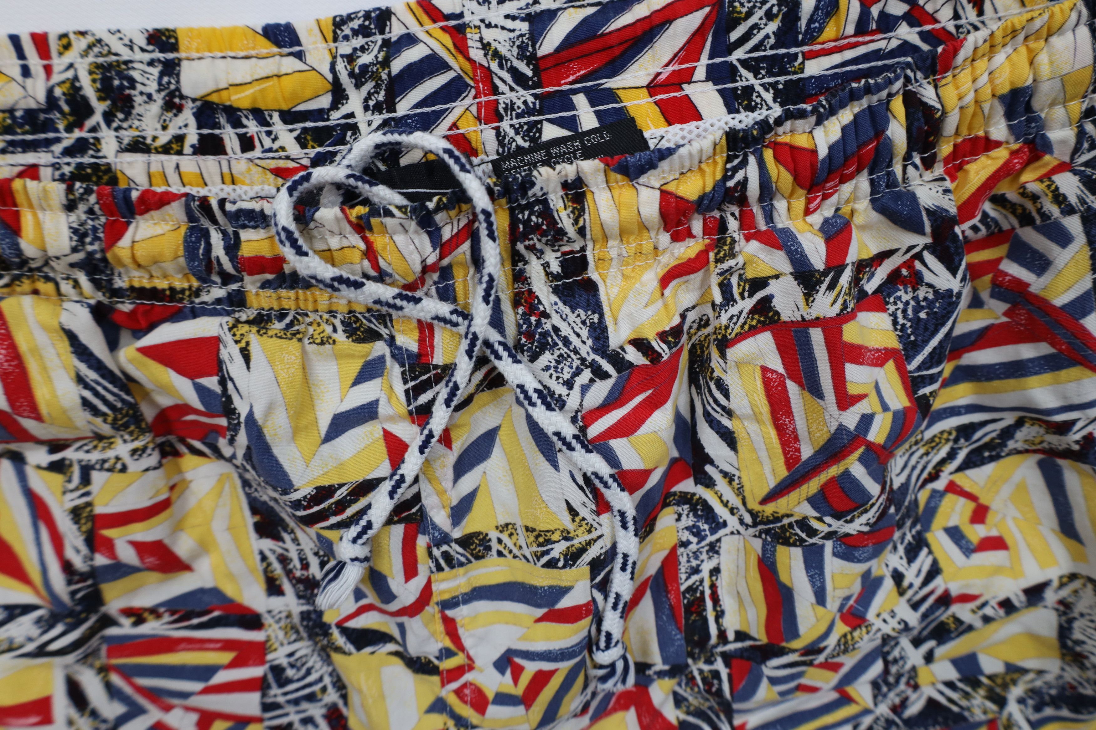 Vintage Vintage 90s Hobie Abstract Sailing Flags Lined Shorts Trunks Size US 32 / EU 48 - 6 Thumbnail