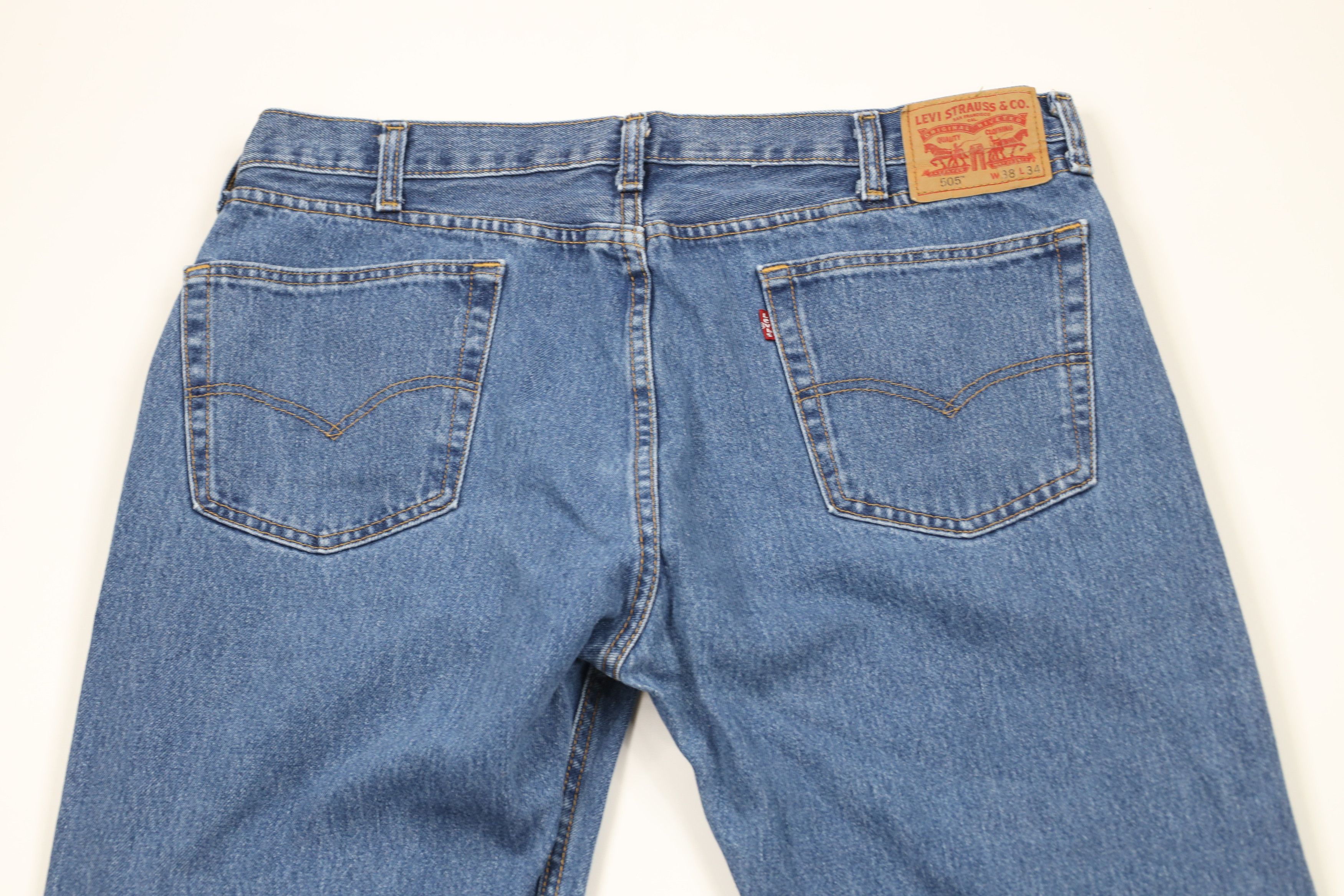 Levi's × Vintage Vintage Y2K Levis 505 Fit Straight Leg Denim Jeans Blue Size US 38 / EU 54 - 11 Thumbnail