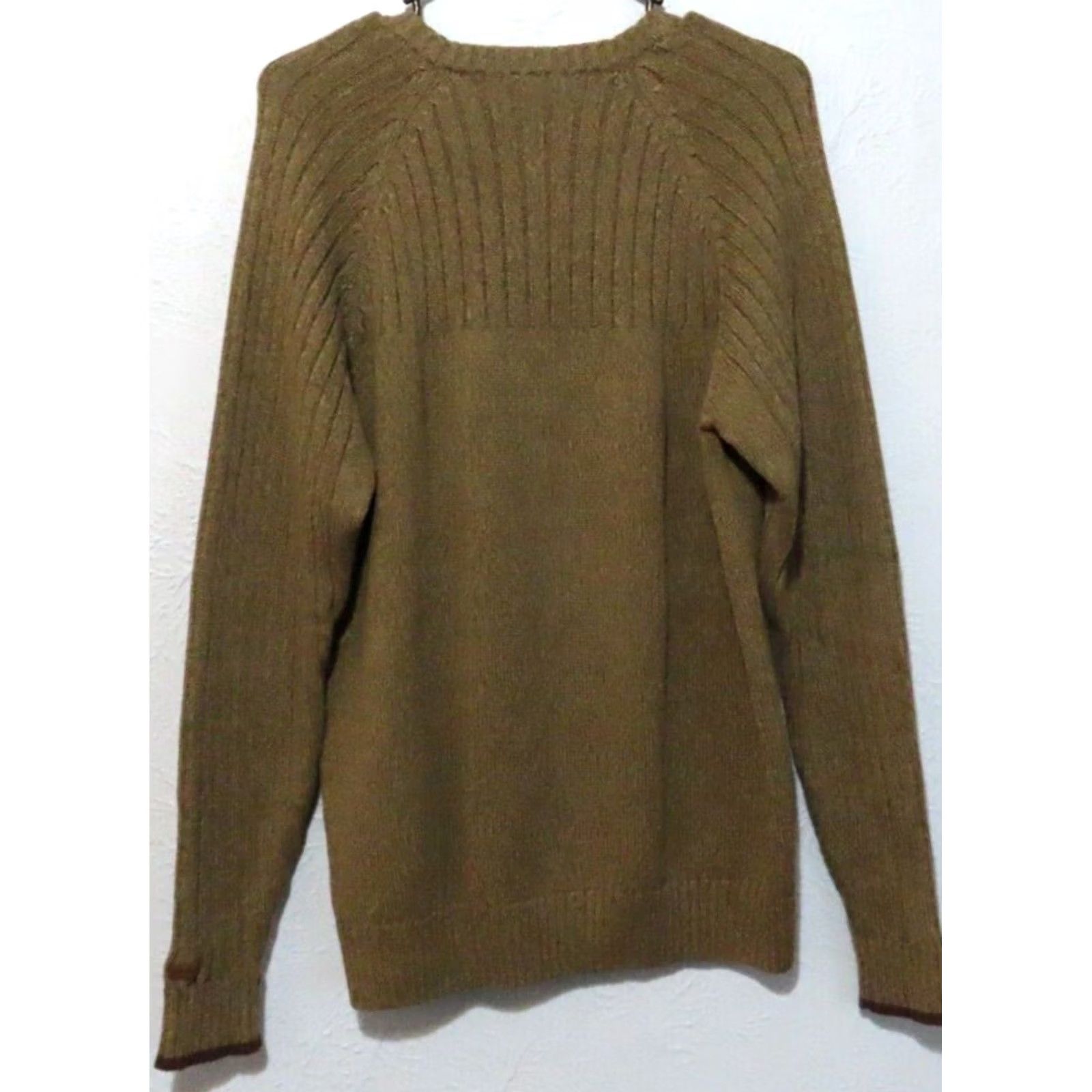 Vintage Columbia Men Medium Khaki Pullover Knit Sweater Size US M / EU 48-50 / 2 - 5 Thumbnail
