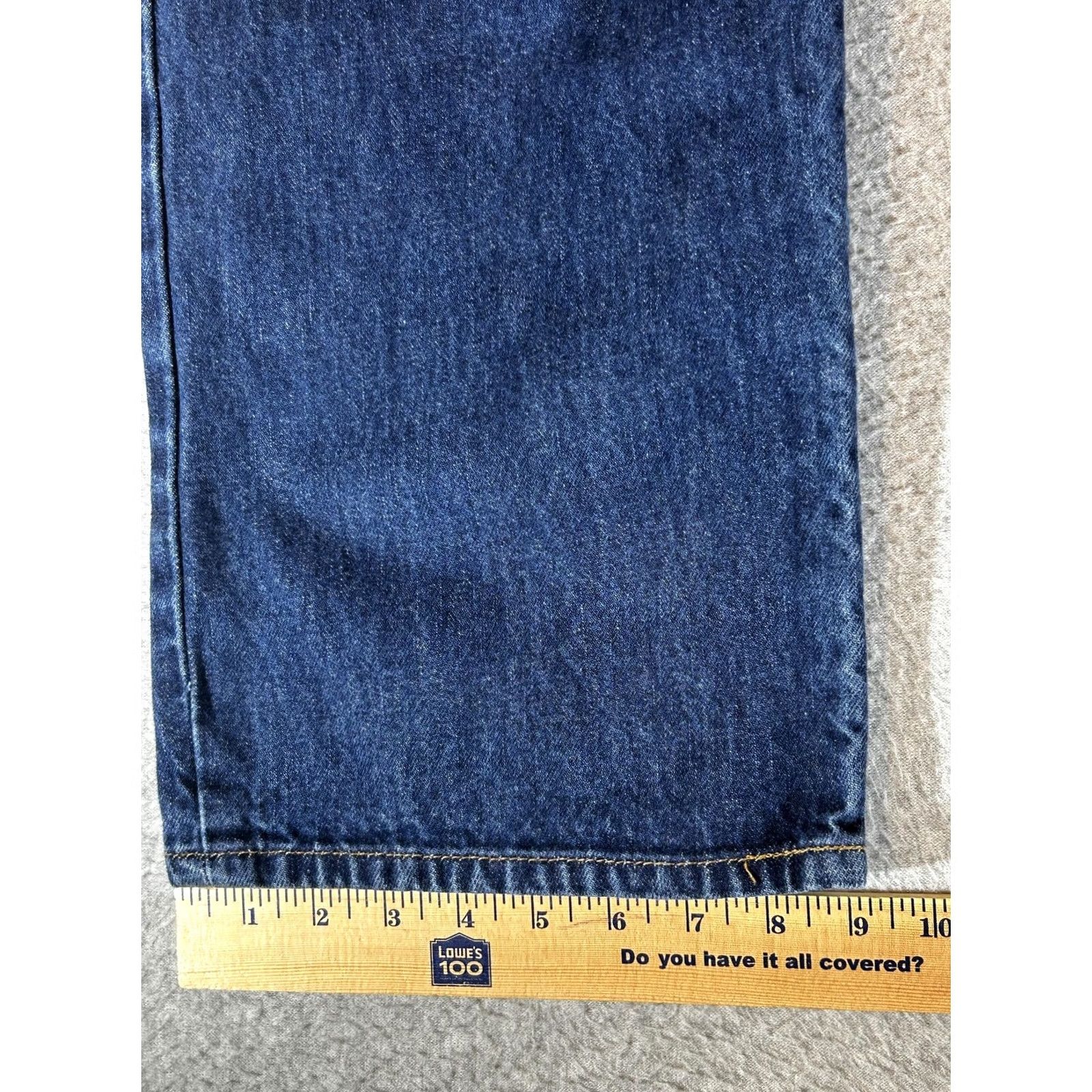 Levi's Levi's 501 Jeans Men Regular Straight Dark 38x32 Denim Button Fly Vintage Y2K Logo Back Patch Pockets Size US 38 / EU 54 - 5 Thumbnail